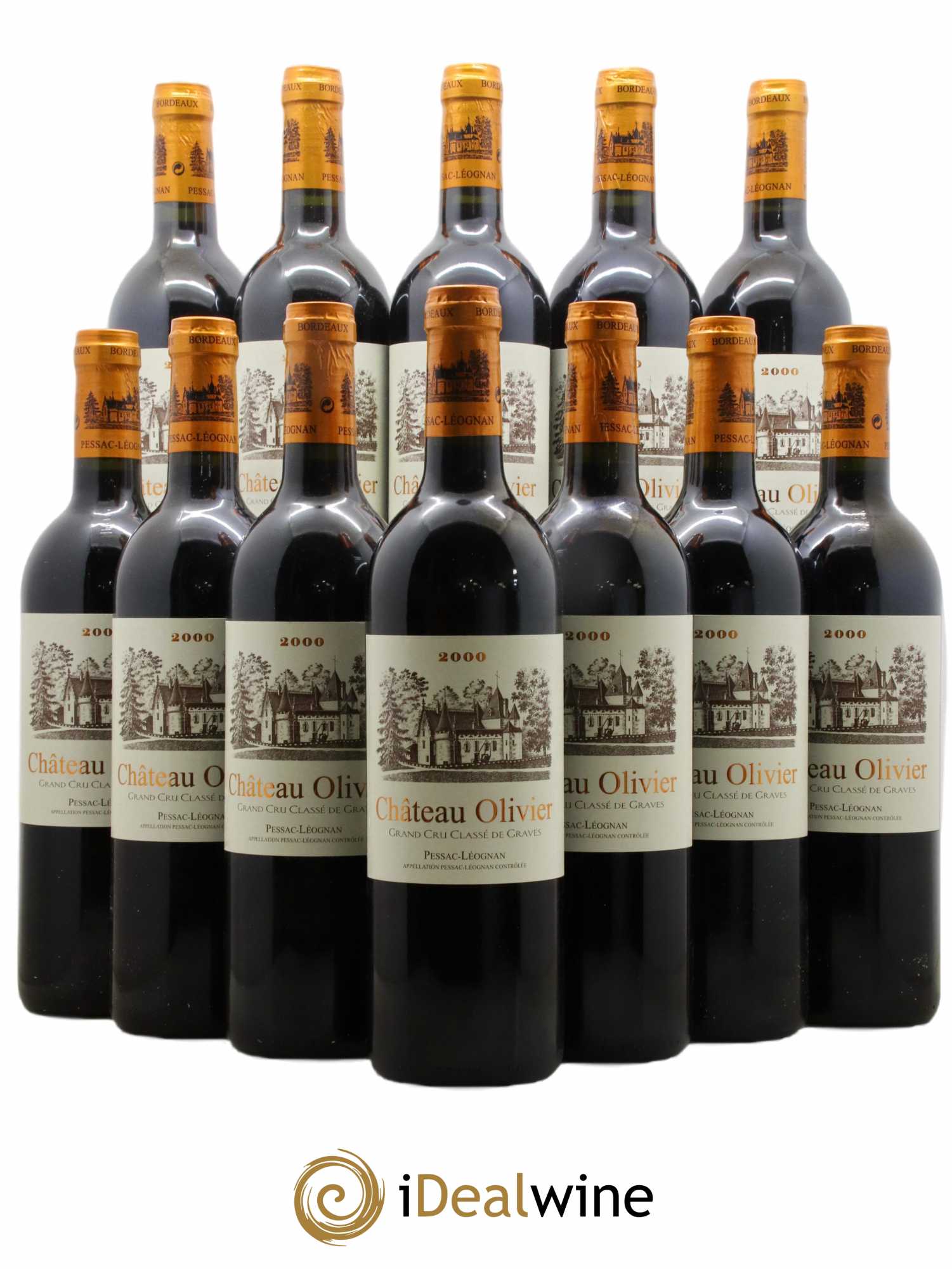 Château Olivier Cru Classé de Graves 2000 - Lot de 12 bouteilles - 0