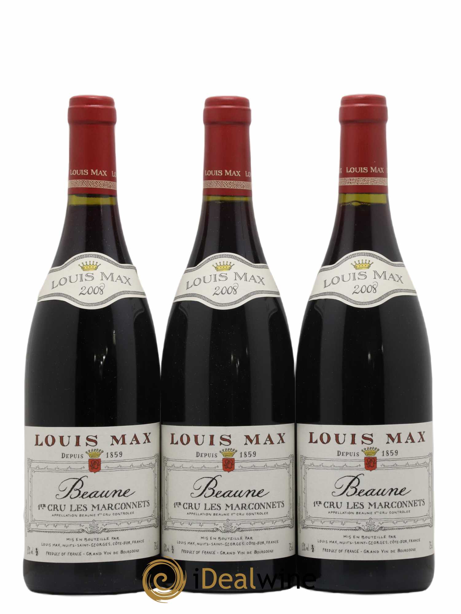 Beaune 1er Cru Marconnets Domaine Louis Max 2008 - Lot de 3 bouteilles - 0