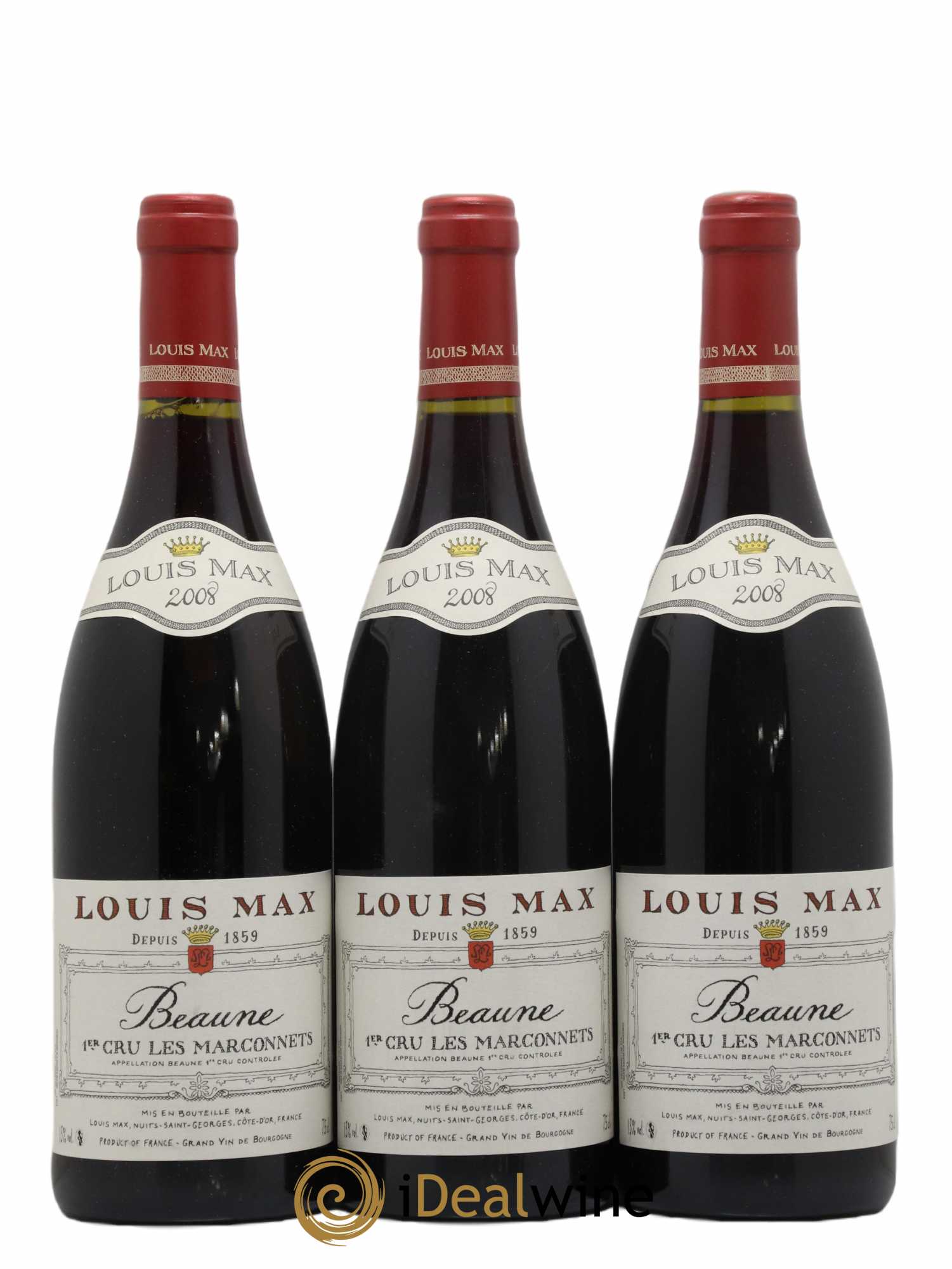 Beaune 1er Cru Marconnets Domaine Louis Max 2008 - Lot de 3 bouteilles - 0