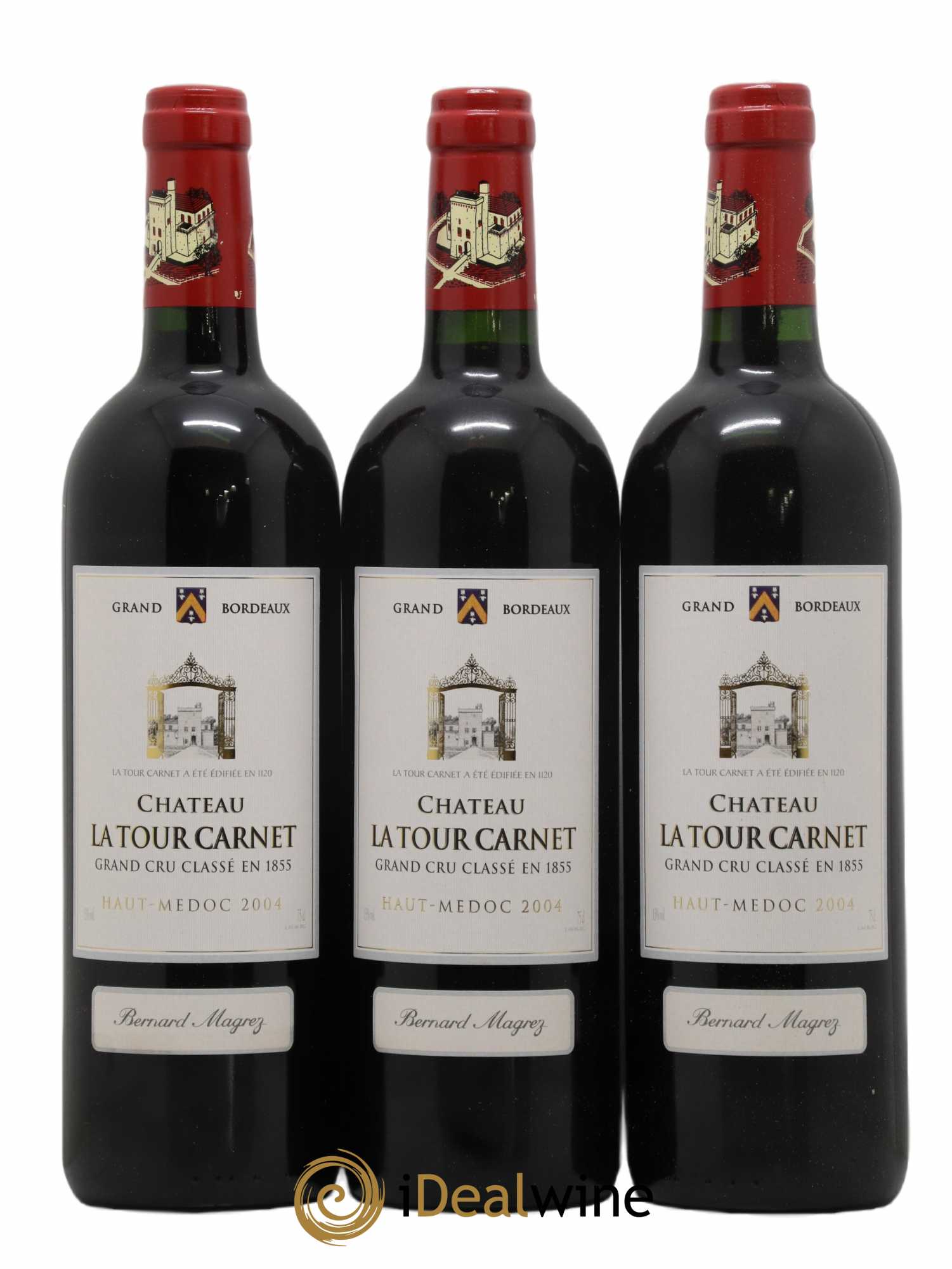 Château la Tour Carnet 4ème Grand Cru Classé 2004 - Lot de 6 bouteilles - 1