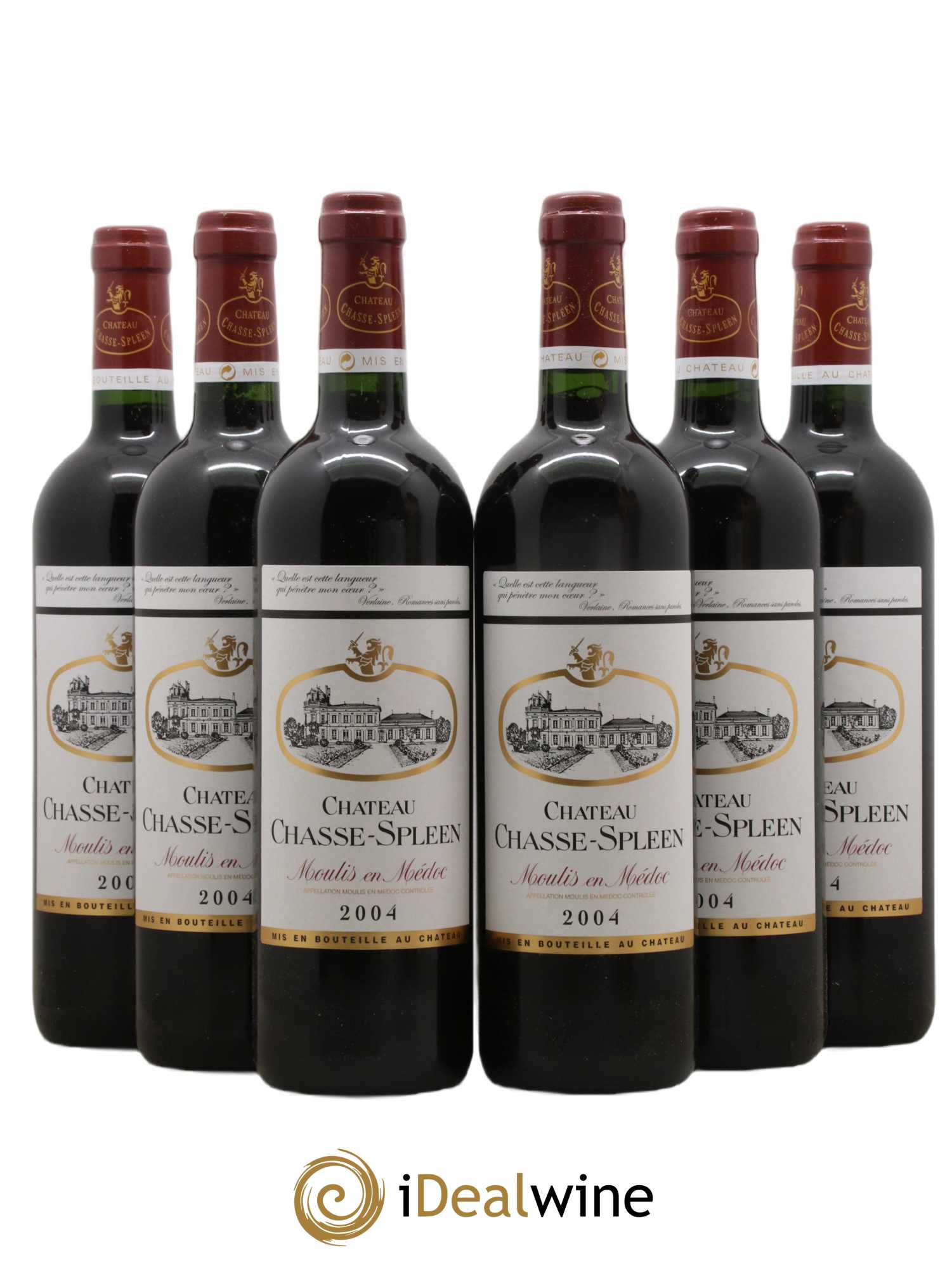 Château Chasse Spleen 2004 - Lot de 6 bouteilles - 0
