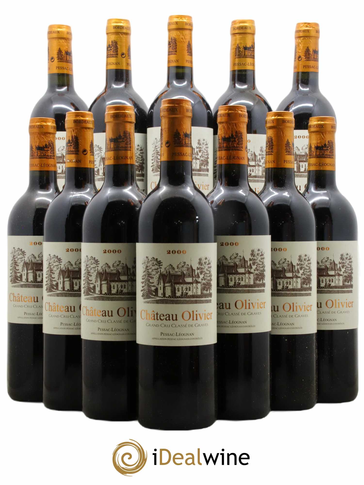 Château Olivier Cru Classé de Graves 2000 - Lot de 12 bouteilles - 0