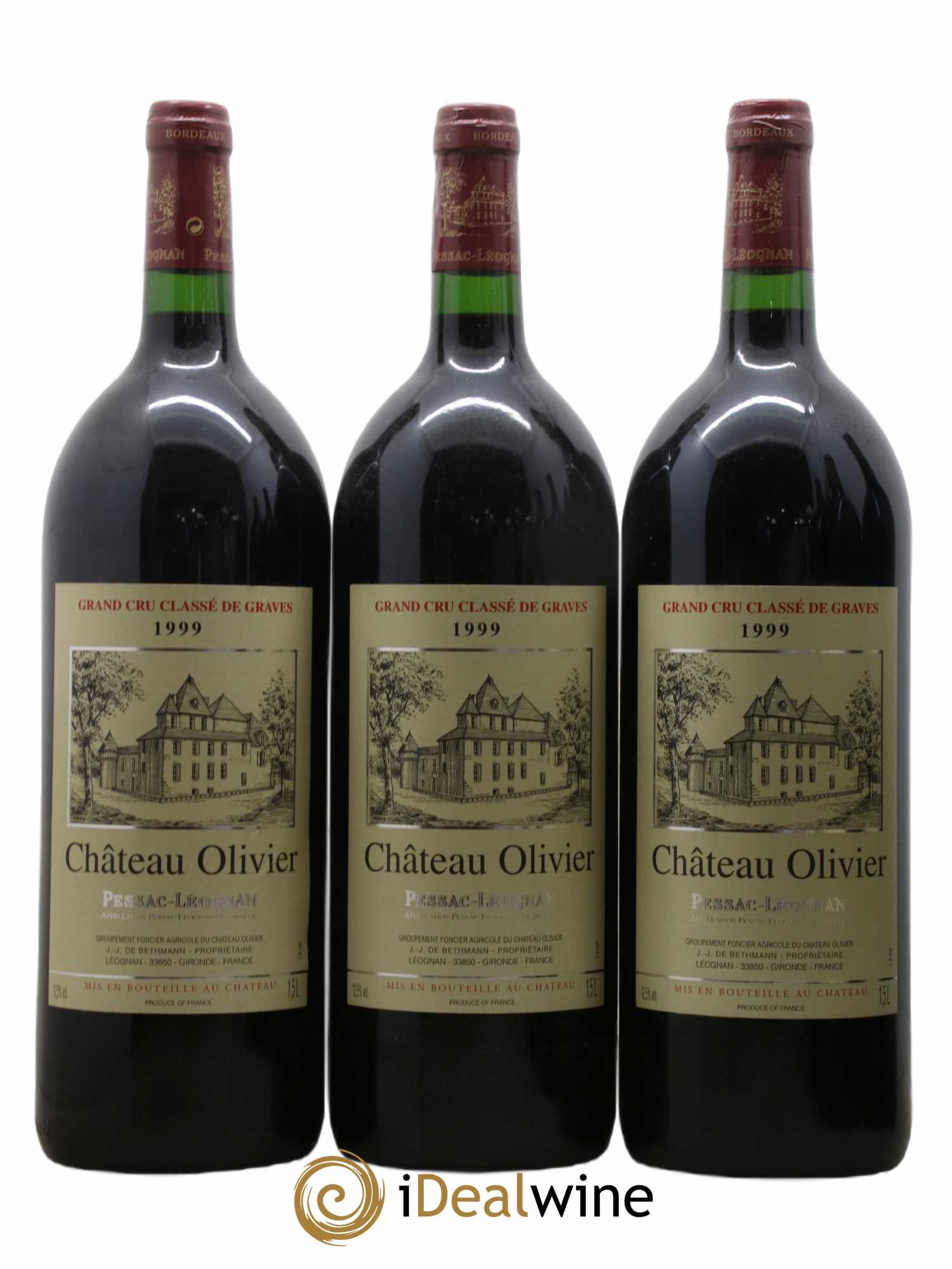Château Olivier Cru Classé de Graves 1999 - Lot of 6 magnums - 1