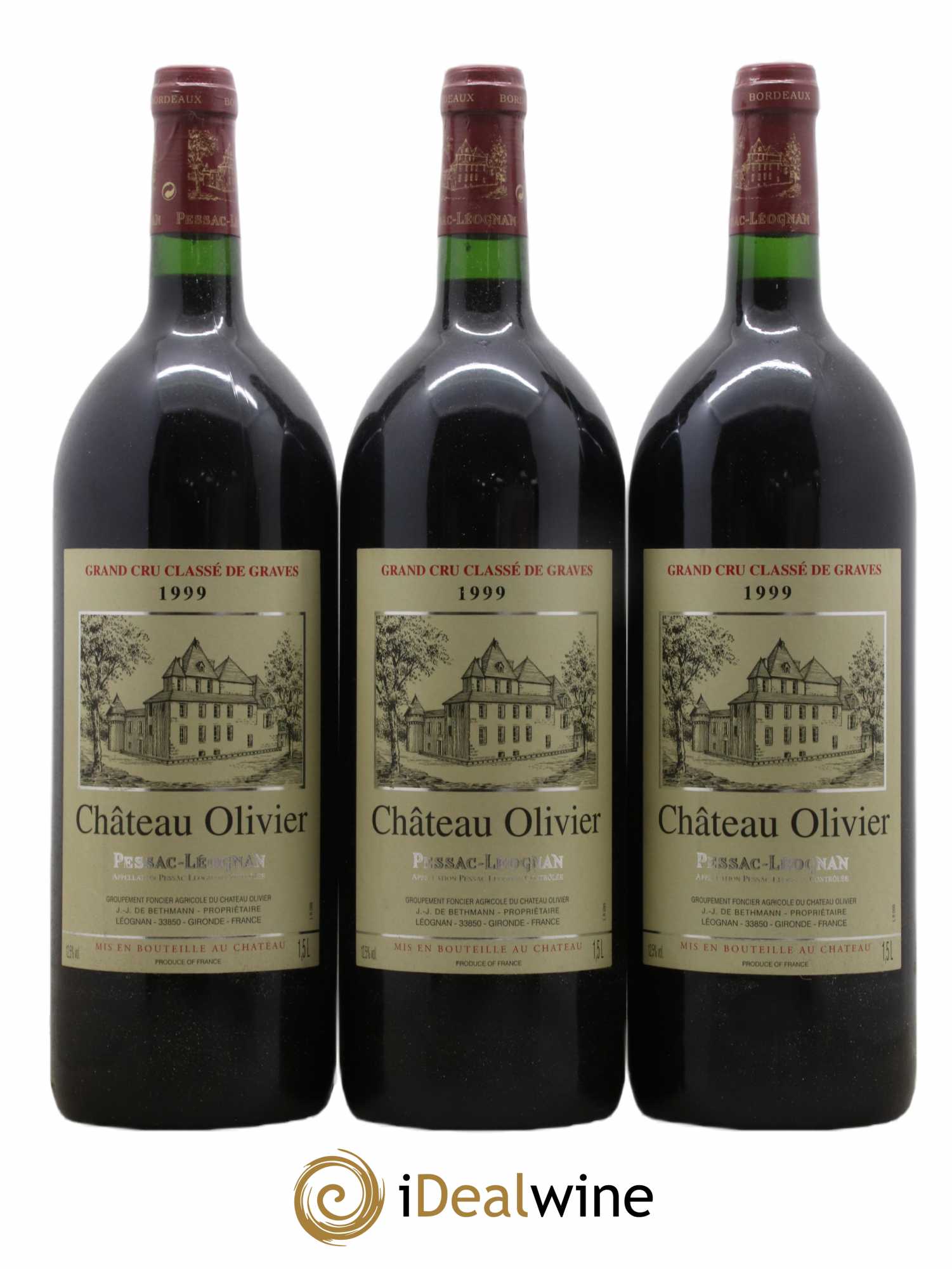 Château Olivier Cru Classé de Graves 1999 - Lot of 6 magnums - 2