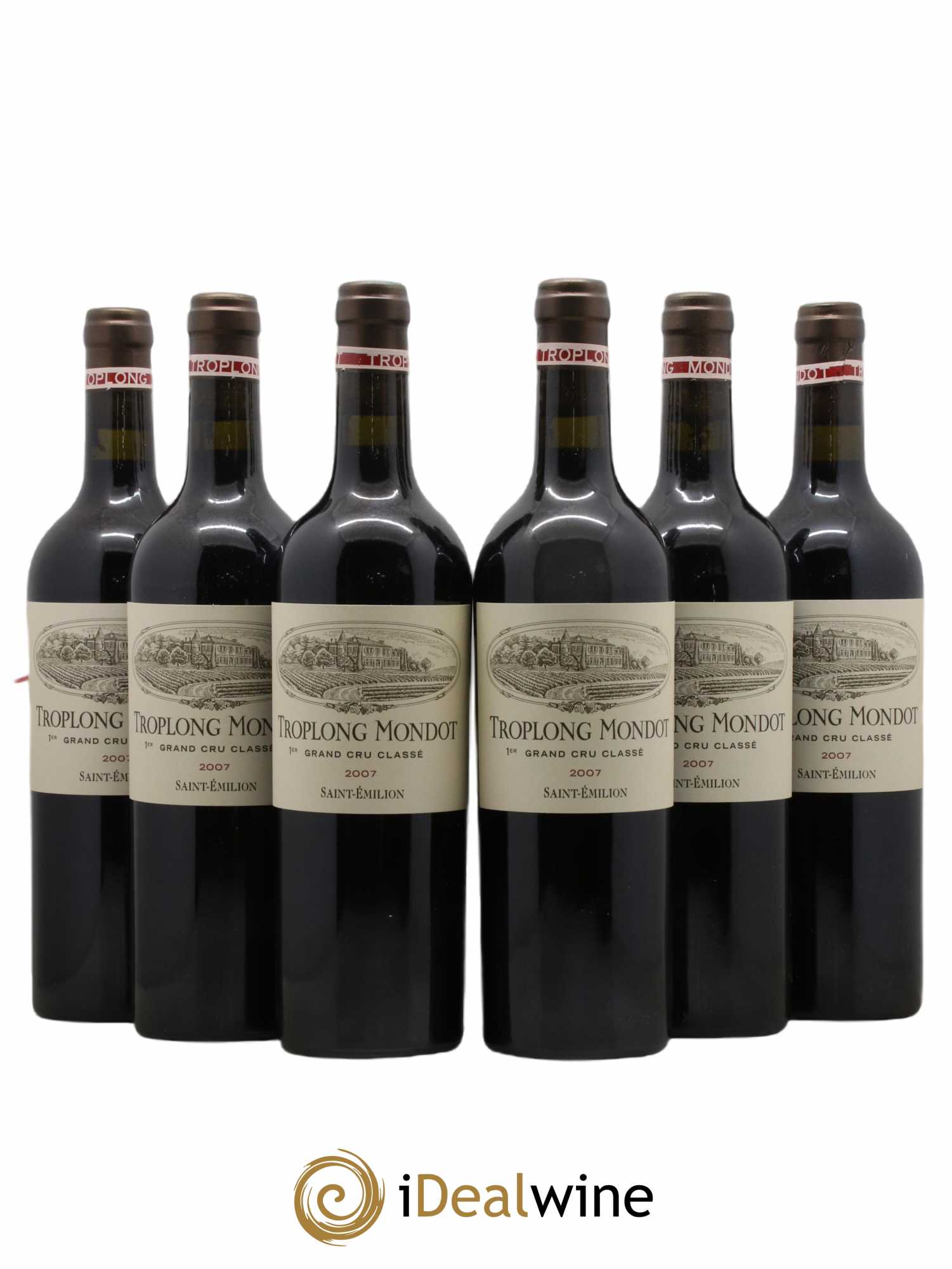 Château Troplong Mondot 1er Grand Cru Classé B 2007 - Lot de 6 bouteilles - 0