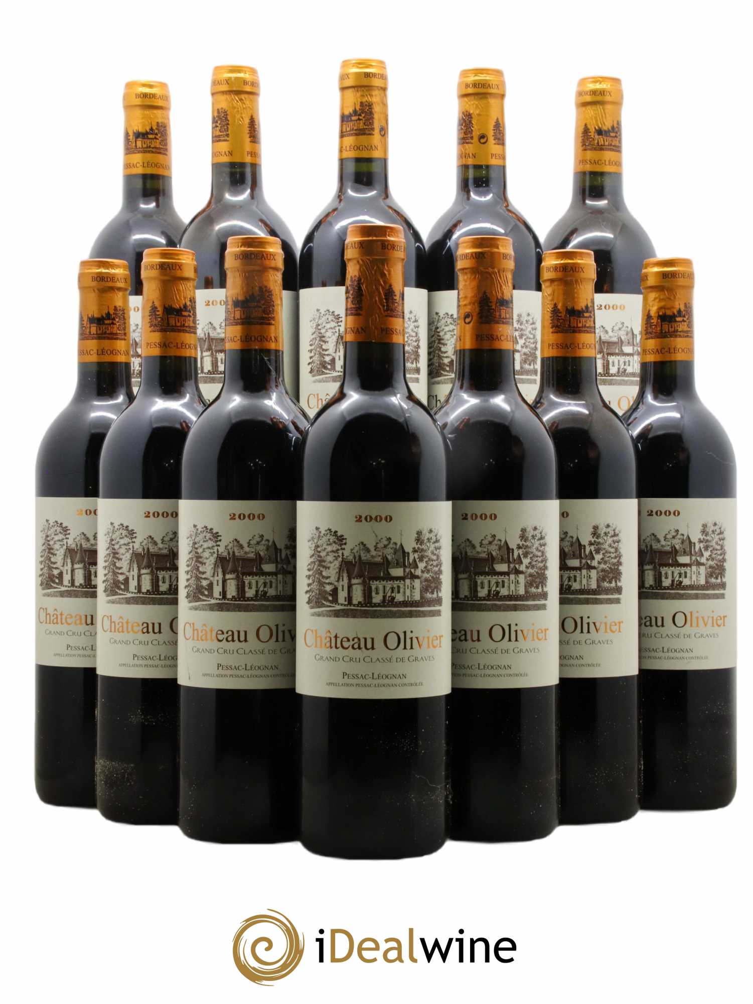 Château Olivier Cru Classé de Graves 2000 - Lot de 12 bouteilles - 0