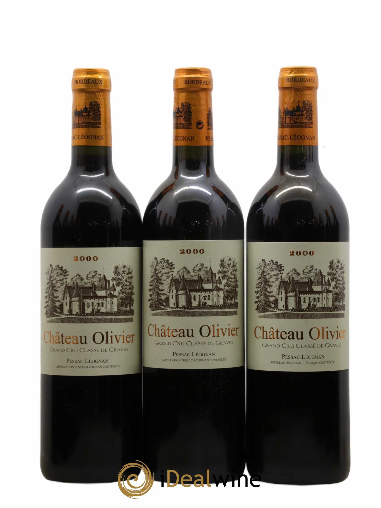 Château Olivier Cru Classé de Graves 2000 - Lot de 12 bouteilles - 1