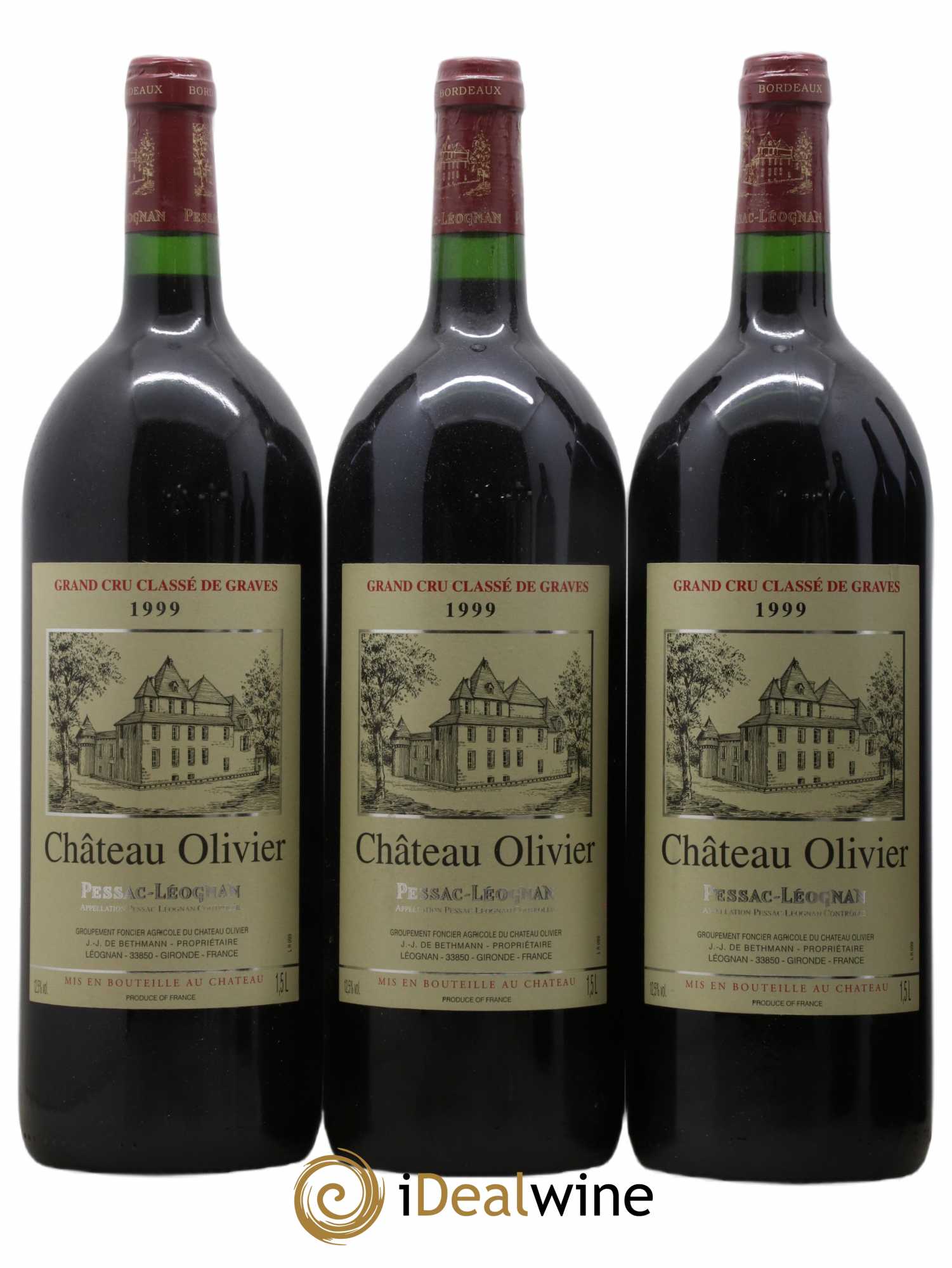 Château Olivier Cru Classé de Graves 1999 - Lot de 6 magnums - 1