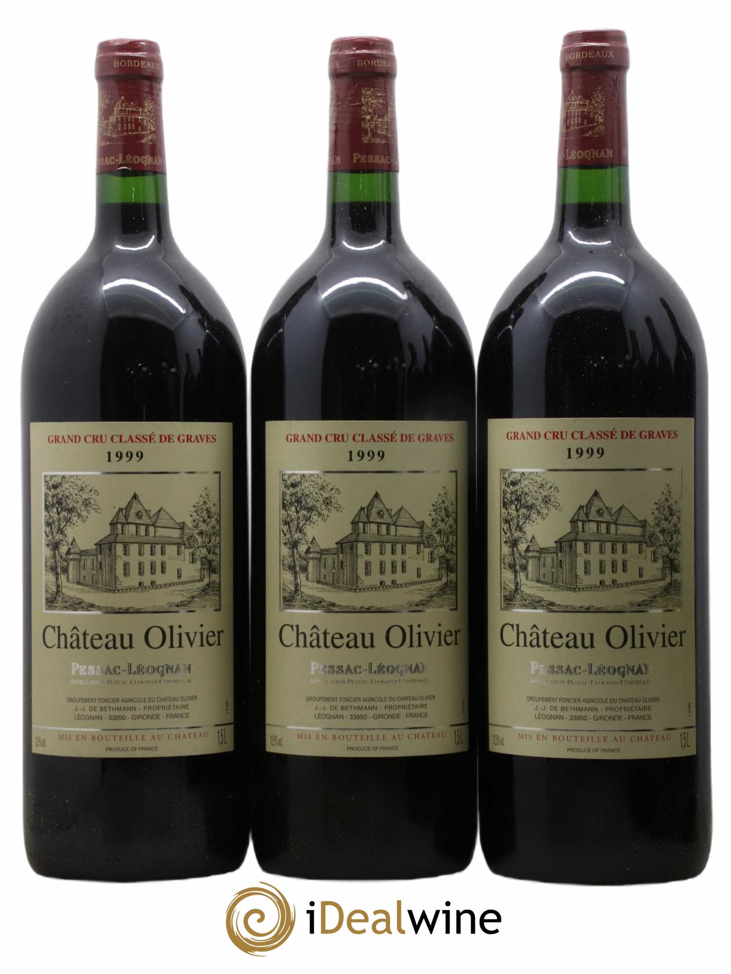 Château Olivier Cru Classé de Graves 1999 - Lot of 6 magnums - 1