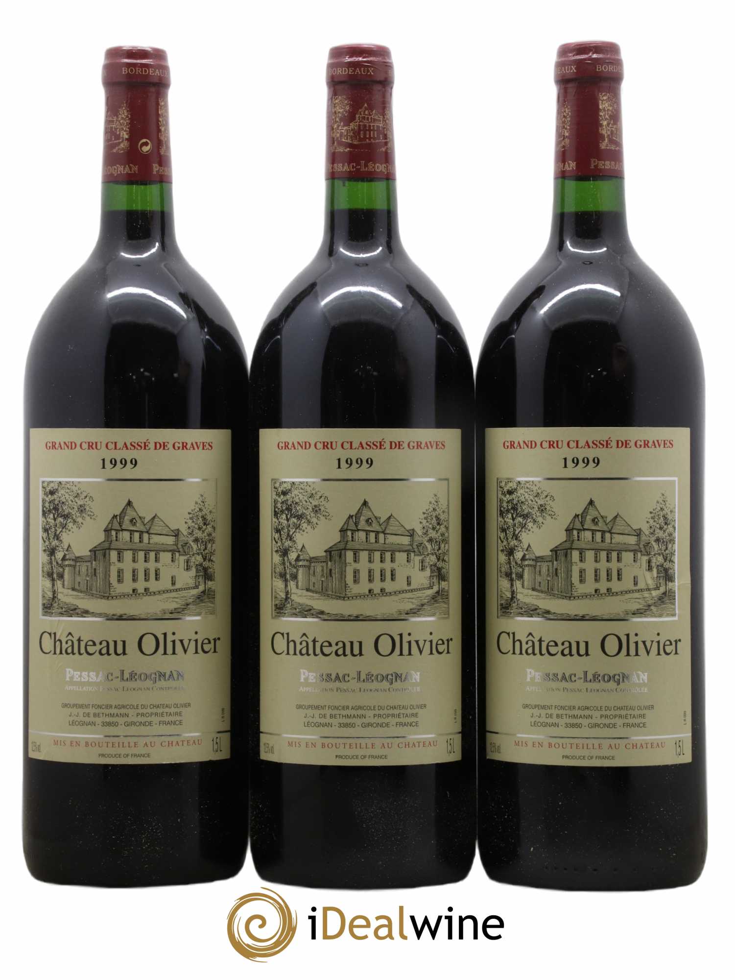 Château Olivier Cru Classé de Graves 1999 - Lot of 6 magnums - 2