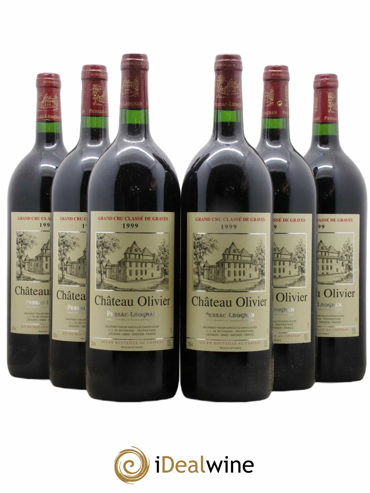 Château Olivier Cru Classé de Graves 1999 - Lot of 6 magnums - 0