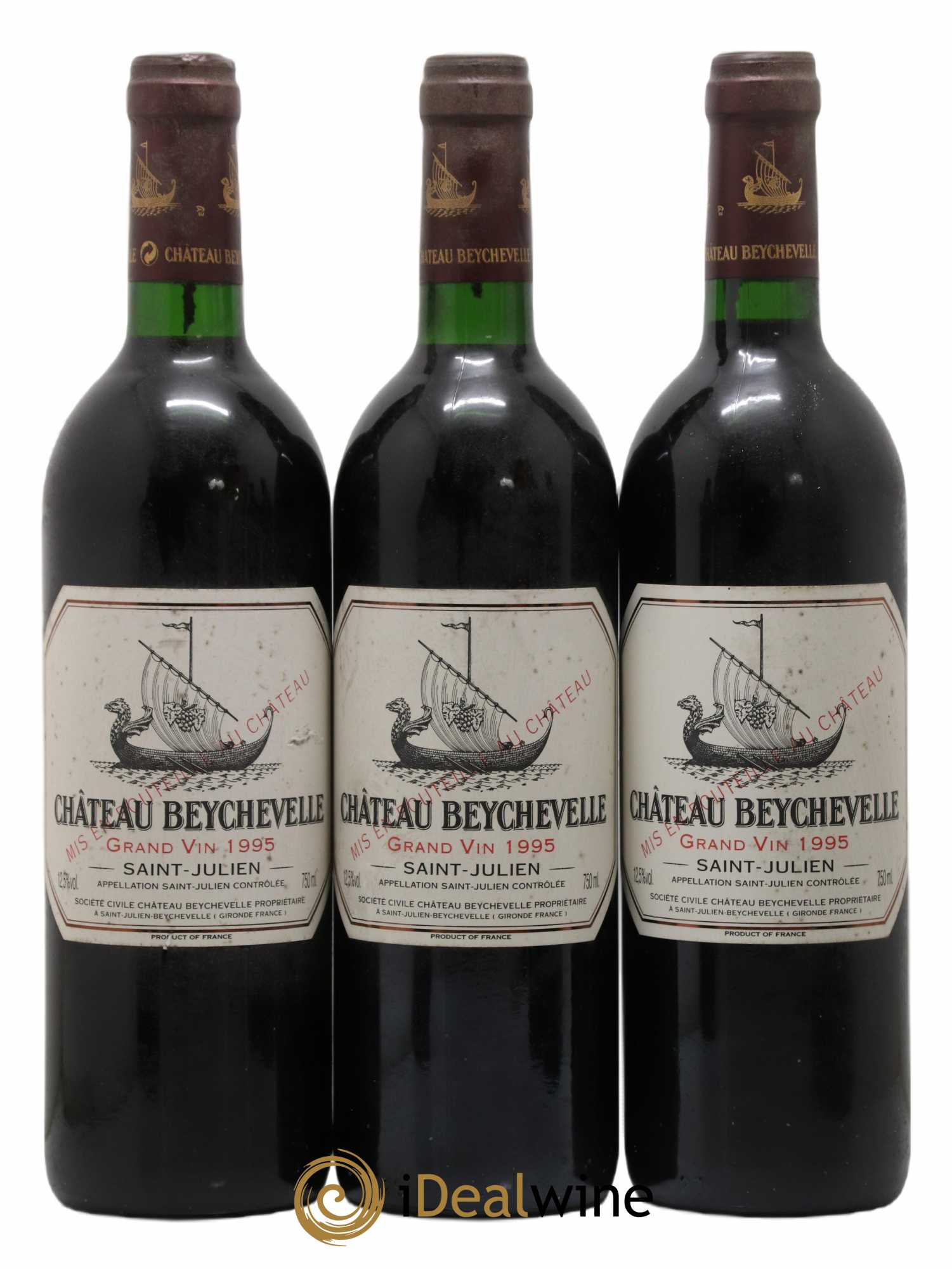 Château Beychevelle 4ème Grand Cru Classé 1995 - Lot of 6 bottles - 1