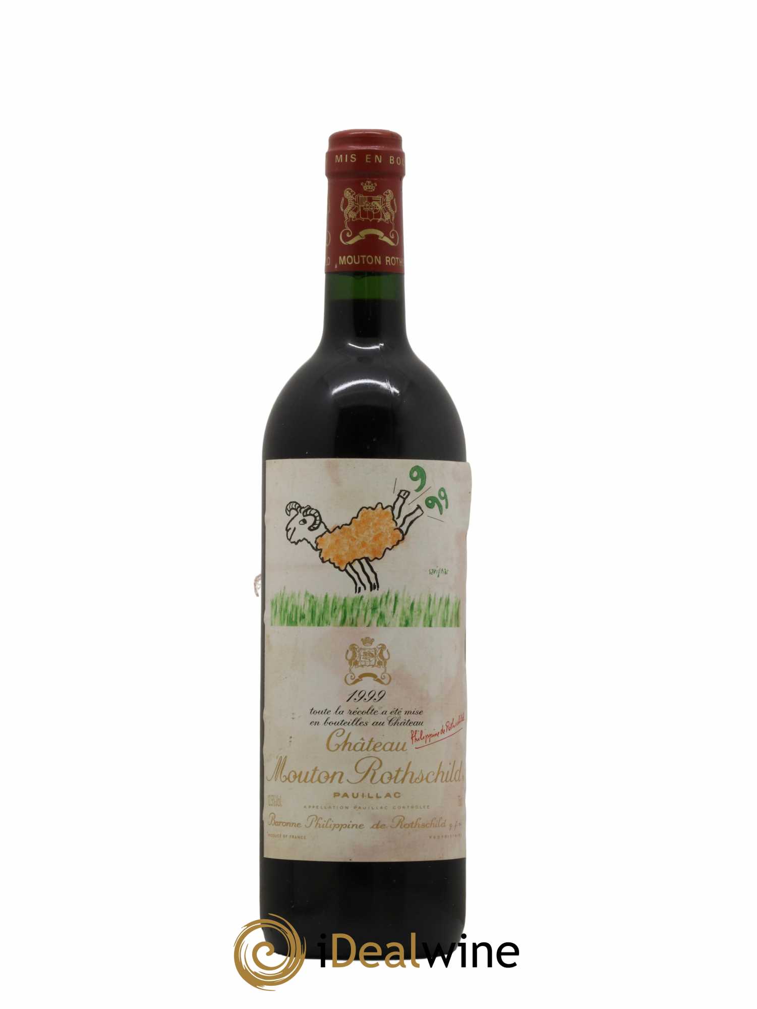 Château Mouton Rothschild 1er Grand Cru Classé 1999 - Lot de 1 bouteille - 0