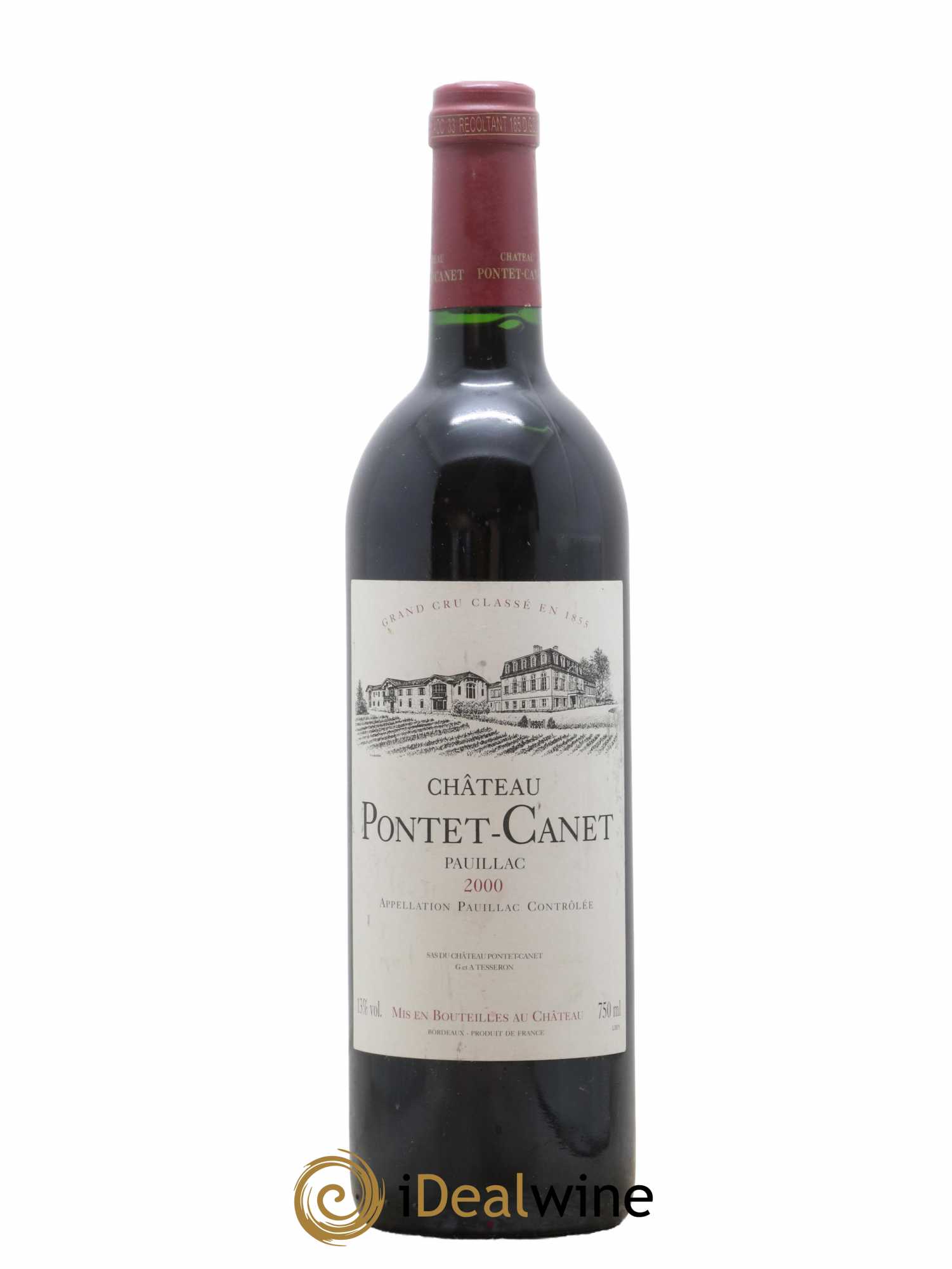 Château Pontet Canet 5ème Grand Cru Classé 2000 - Lot de 1 bouteille - 0