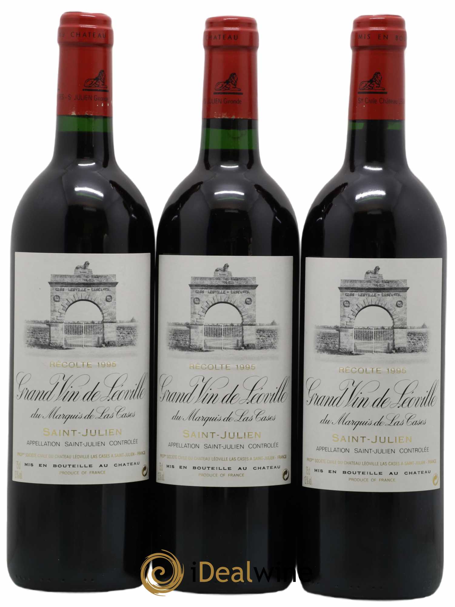 Château Léoville Las Cases 2ème Grand Cru Classé 1995 - Lot de 3 bouteilles - 0