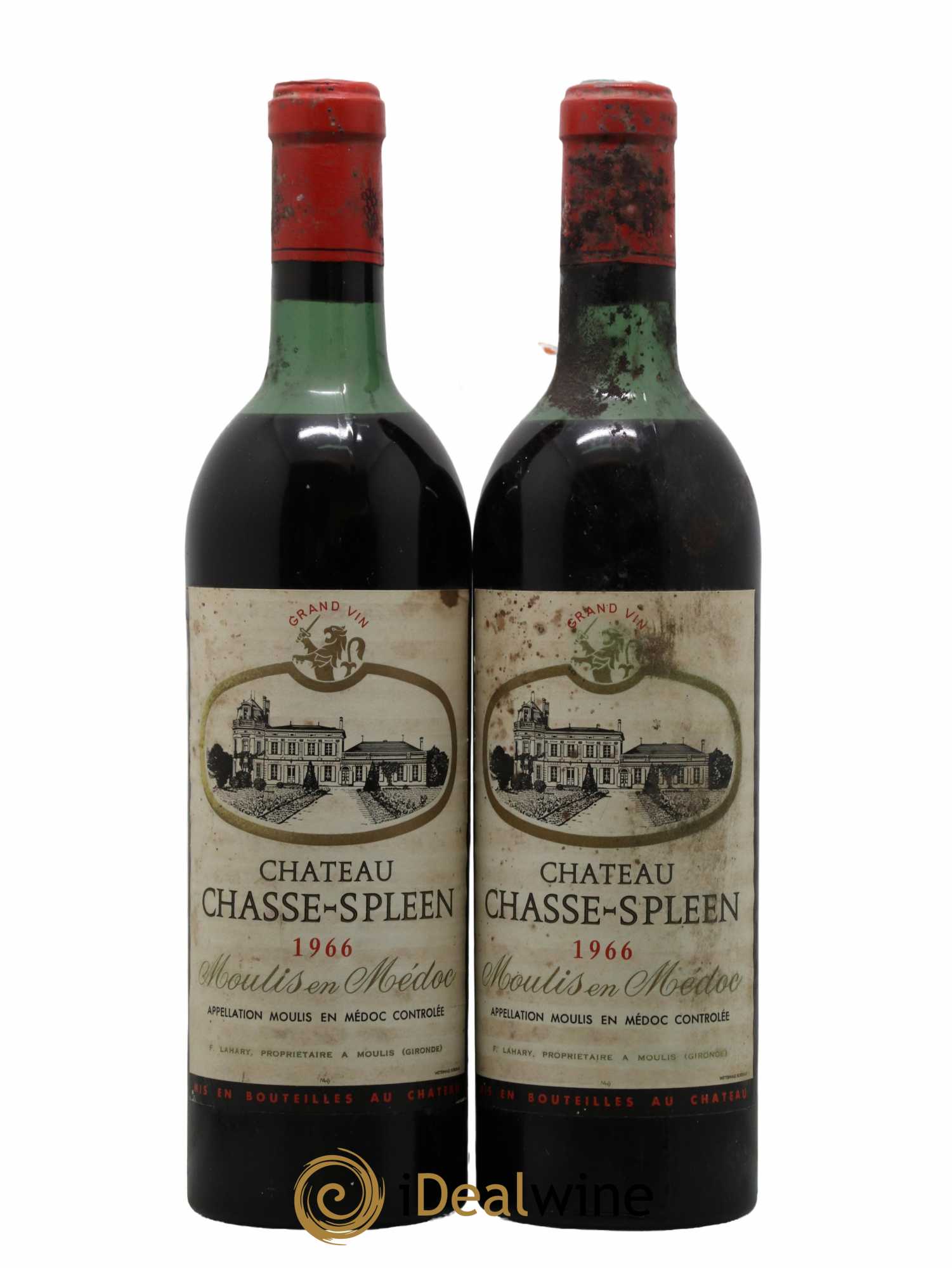 Château Chasse Spleen 1966 - Lot de 2 bouteilles - 0