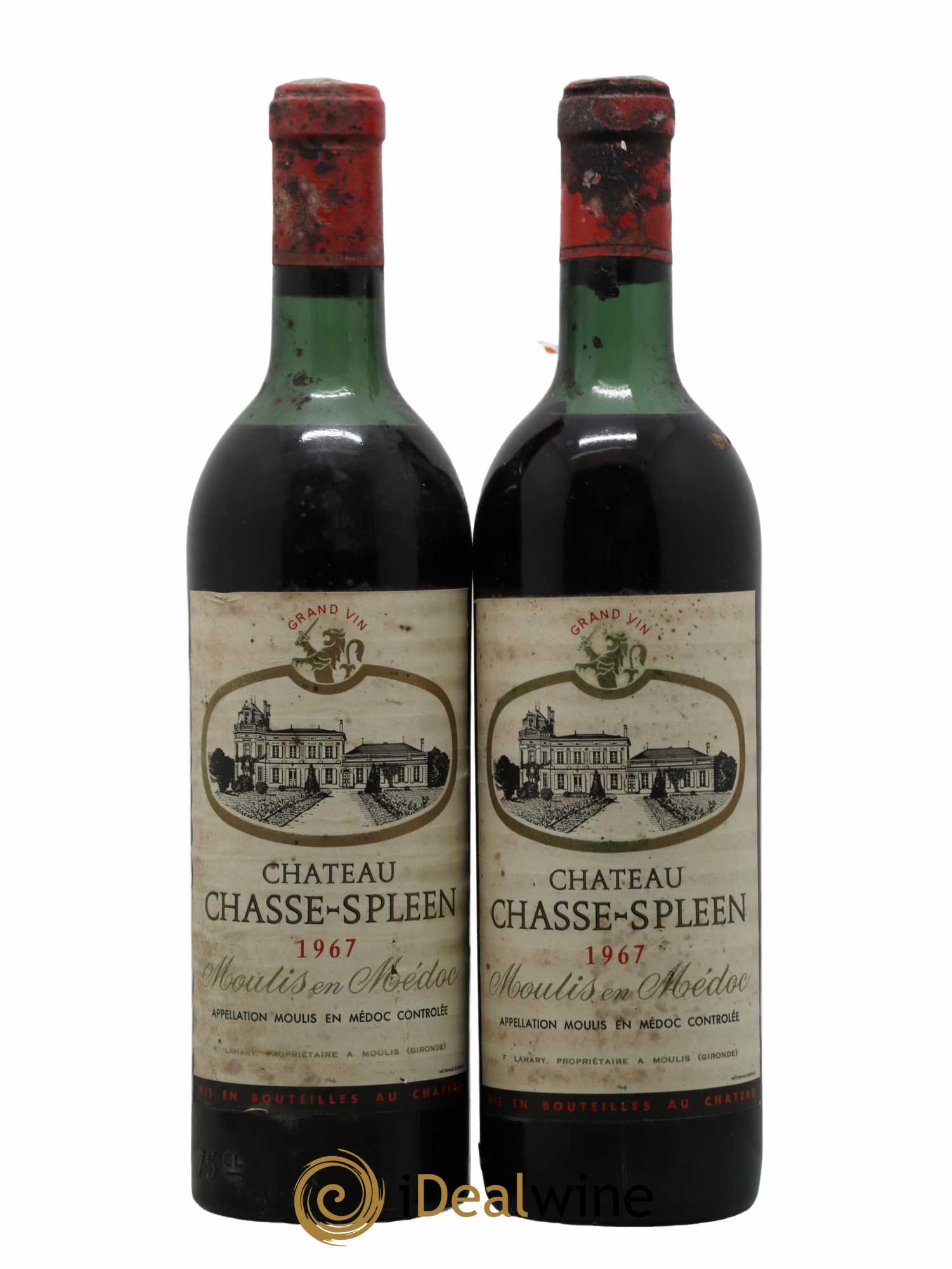 Château Chasse Spleen 1967 - Lot de 2 bouteilles - 0