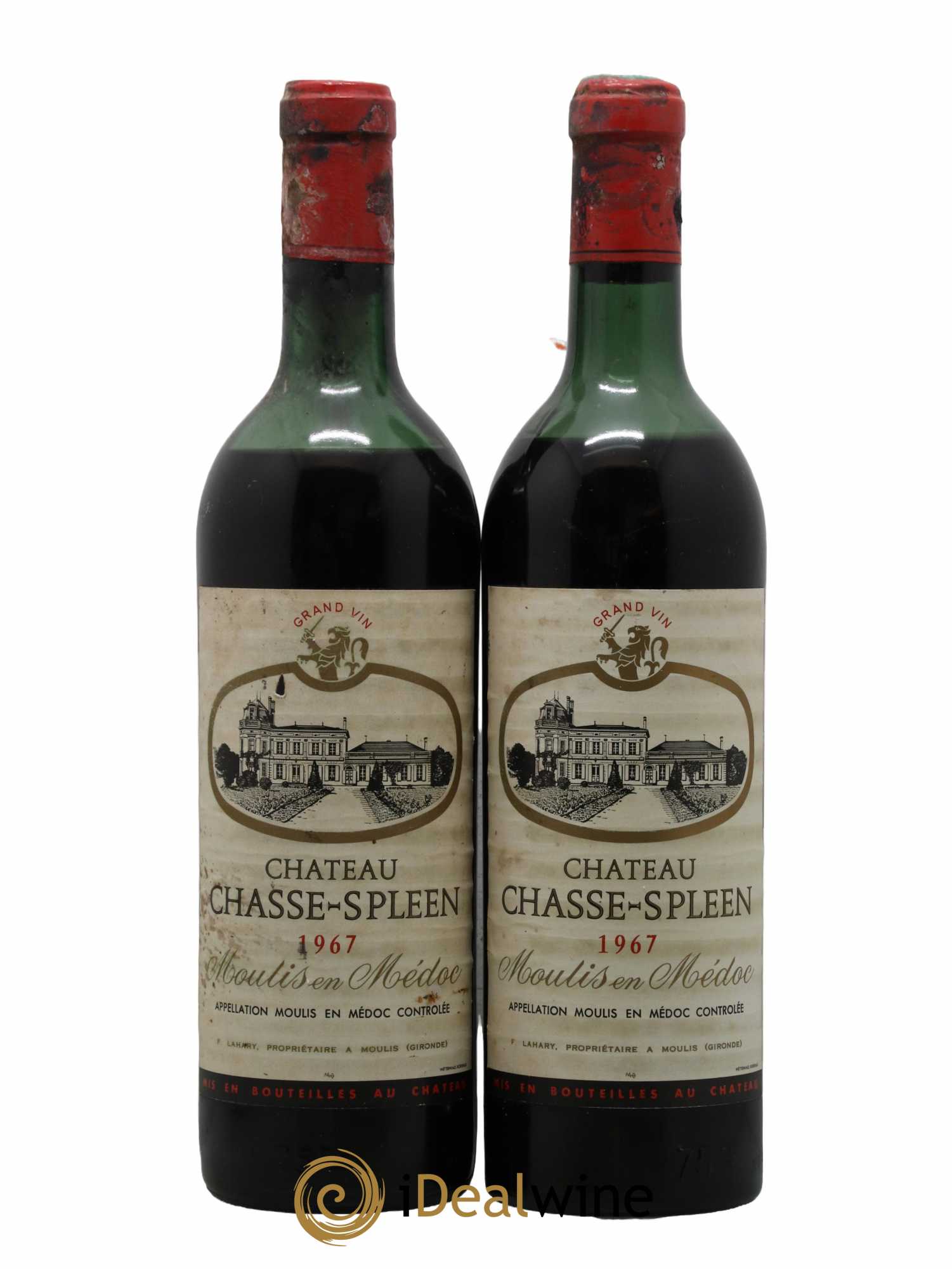 Château Chasse Spleen 1967 - Lot de 2 bouteilles - 0