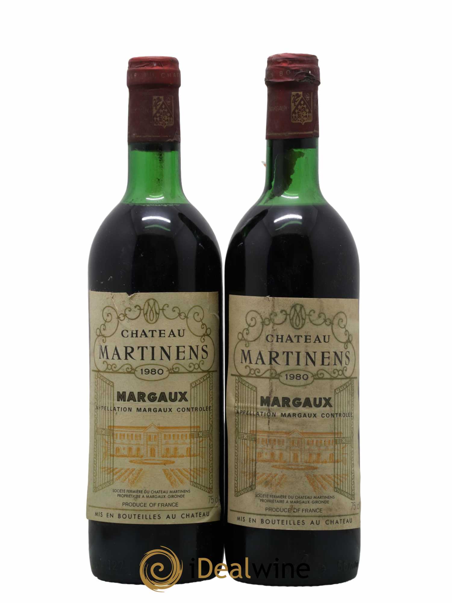 Château Martinens Cru Bourgeois 1980 - Lot de 2 bouteilles - 0