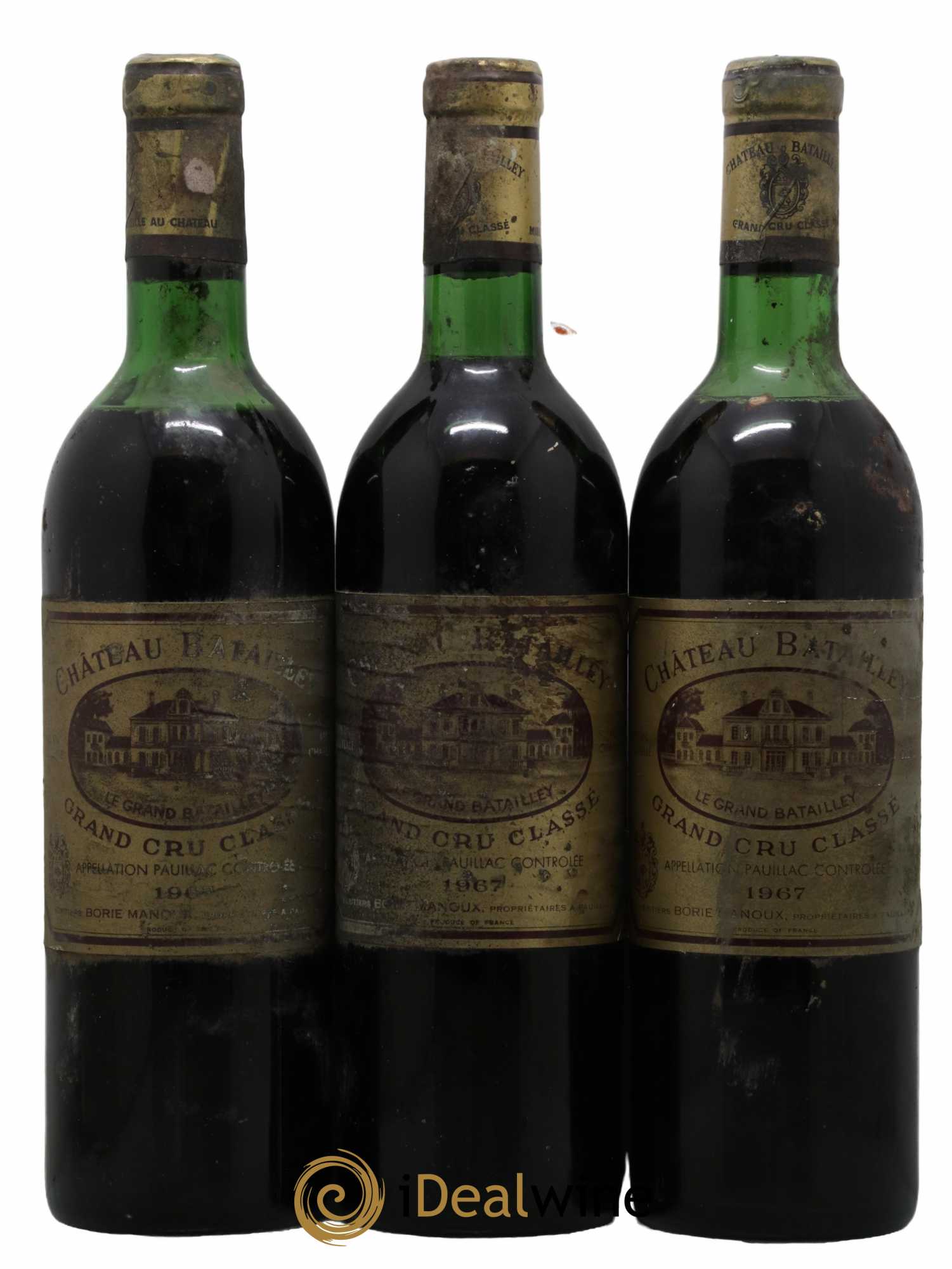 Château Haut Batailley 5ème Grand Cru Classé 1967 - Lot de 3 bouteilles - 0