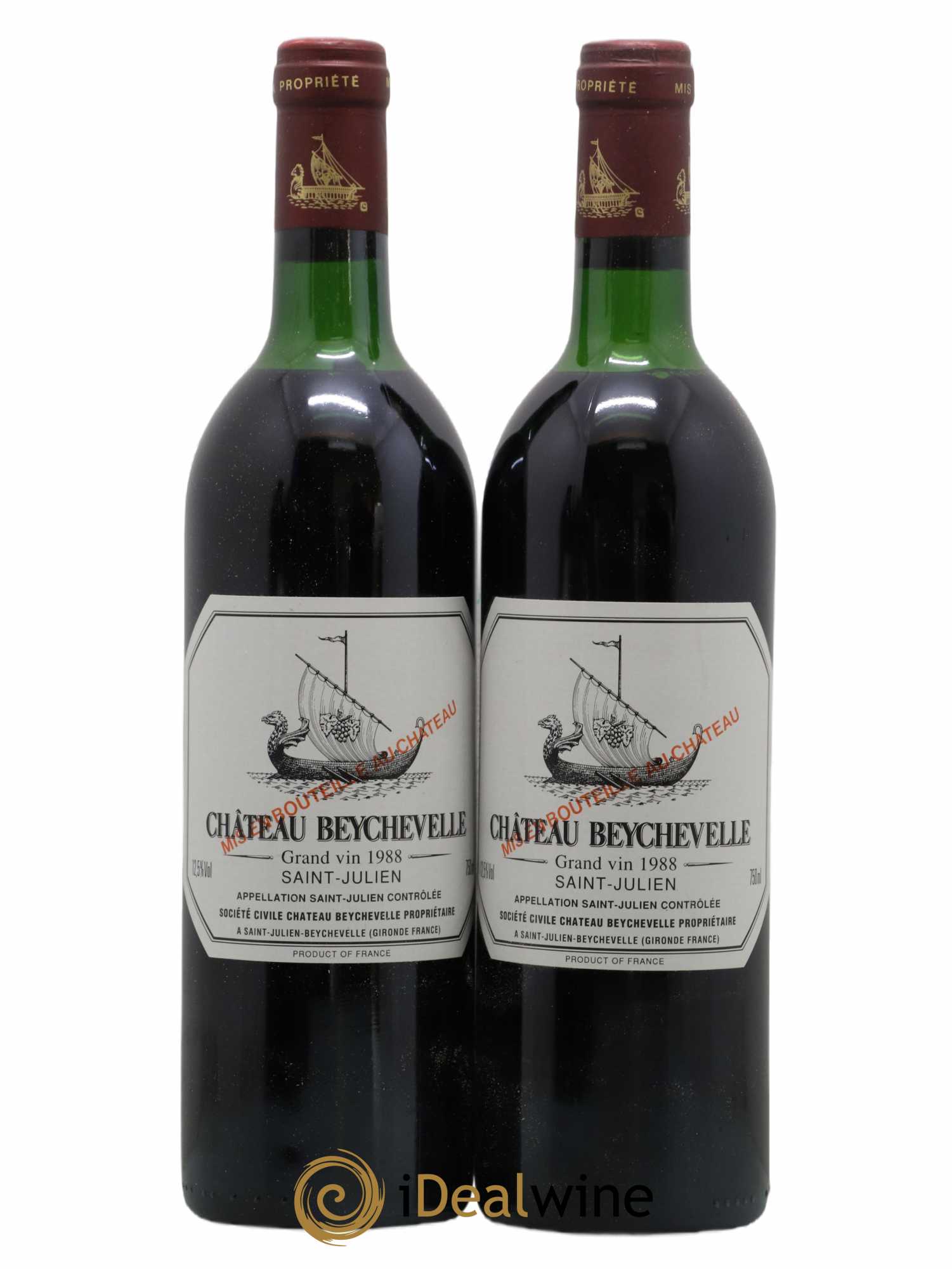 Château Beychevelle 4ème Grand Cru Classé 1988 - Lot of 2 bottles - 0