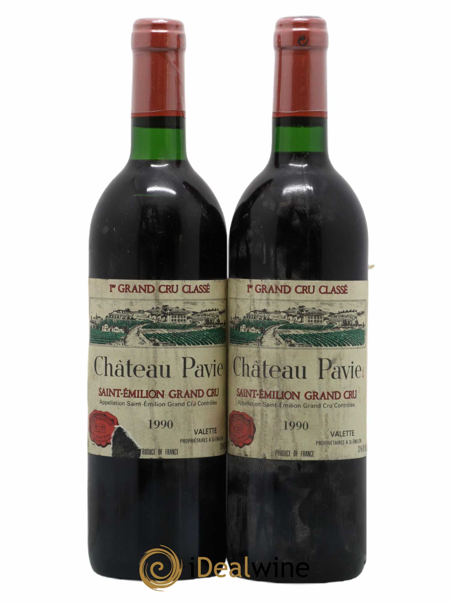 Château Pavie 1er Grand Cru Classé A 1990 - Lot de 2 bouteilles - 0