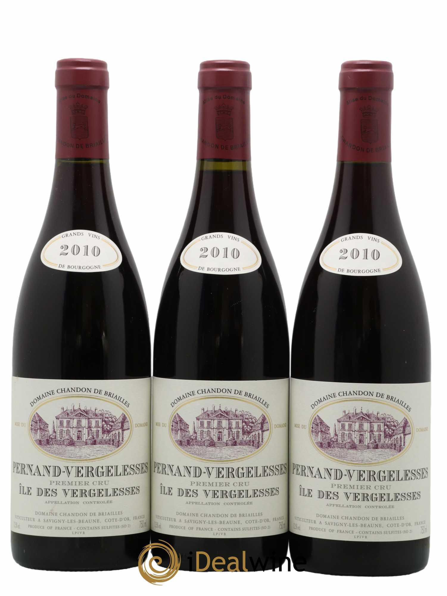 Pernand-Vergelesses 1er Cru Ile des Vergelesses Chandon de Briailles 2010 - Lot de 3 bouteilles - 0