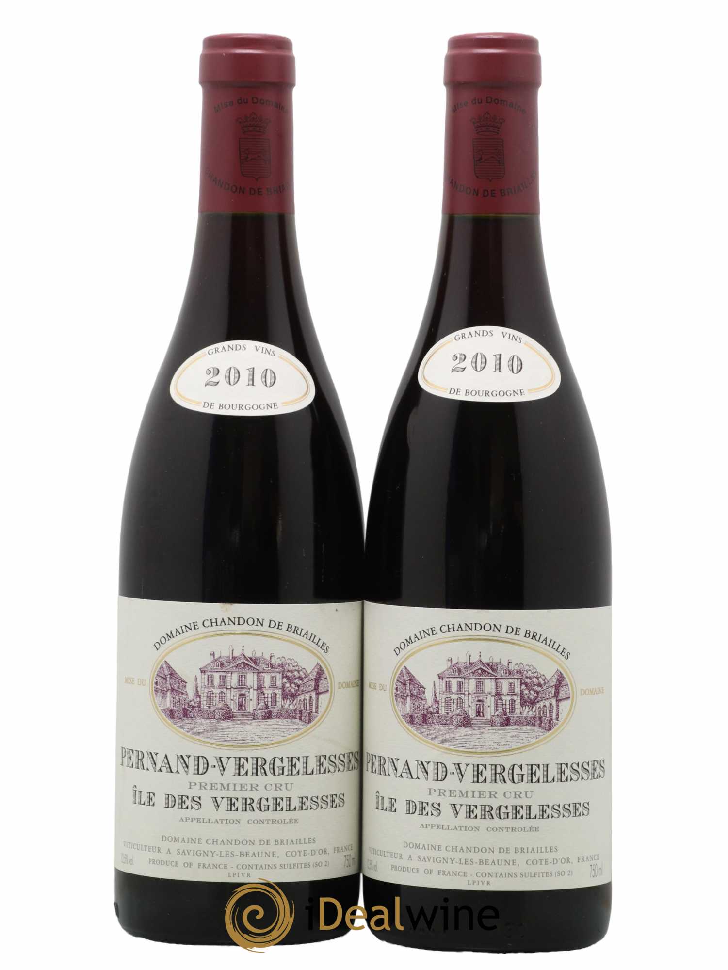 Pernand-Vergelesses 1er Cru Ile des Vergelesses Chandon de Briailles 2010 - Lot de 2 bouteilles - 0
