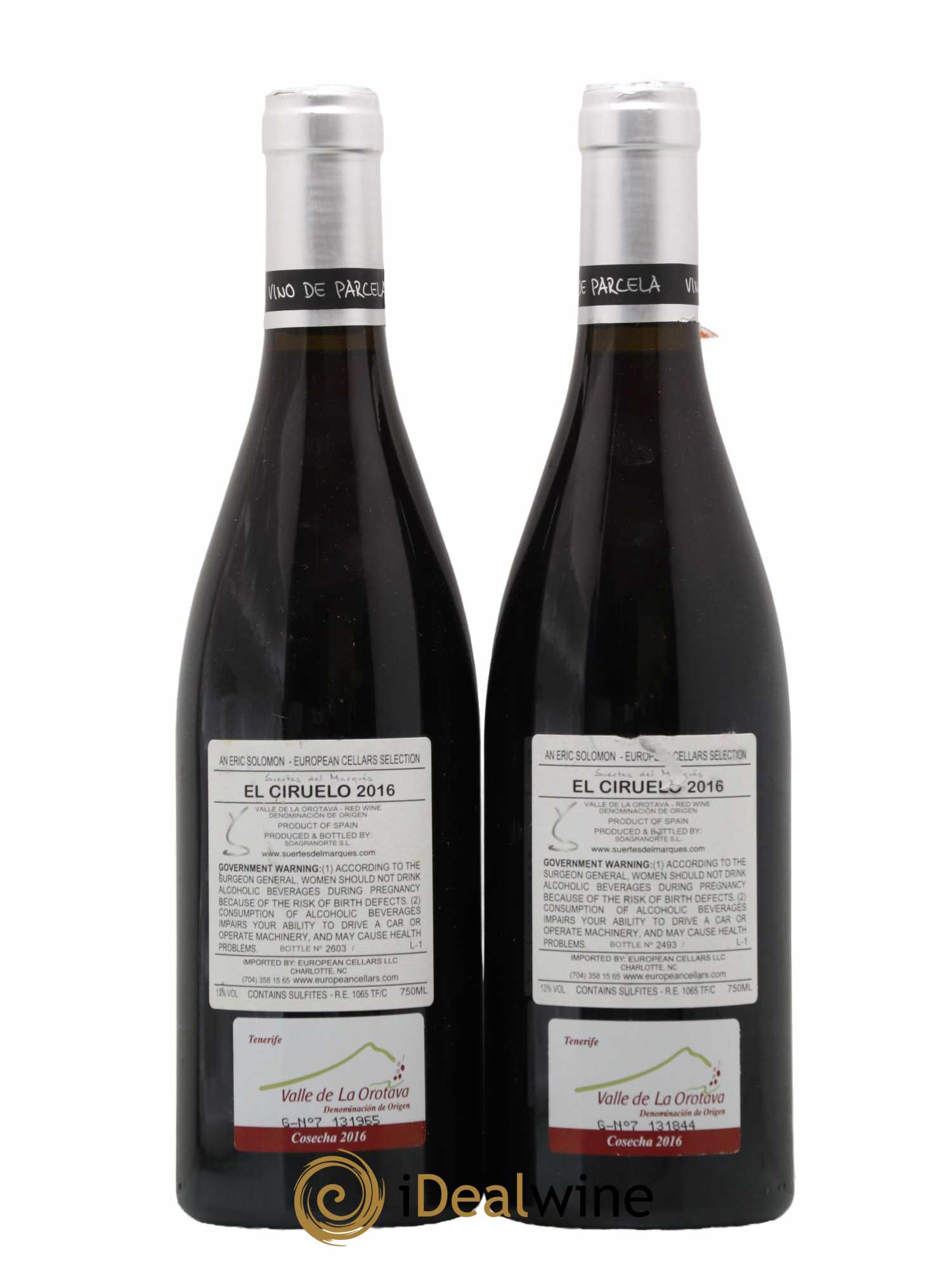 Valle de la Orotava DO Suertes del Marqués El Ciruelo 2016 - Lot de 2 bouteilles - 1