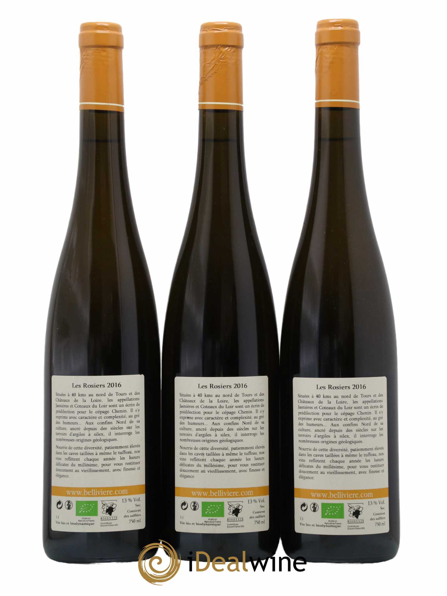 Jasnières Les Rosiers Domaine de Bellivière 2016 - Lot de 3 bouteilles - 1