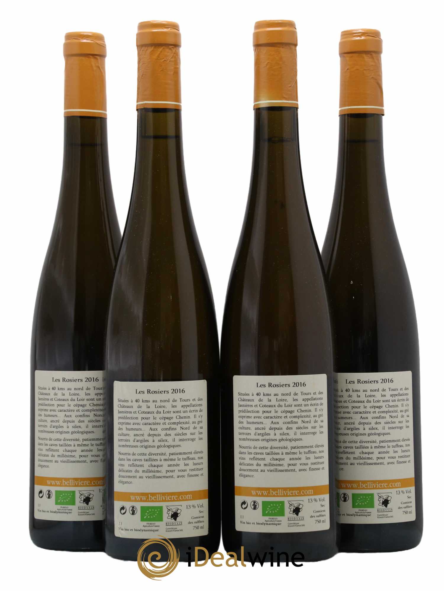 Jasnières Les Rosiers Domaine de Bellivière 2016 - Lot de 4 bouteilles - 1