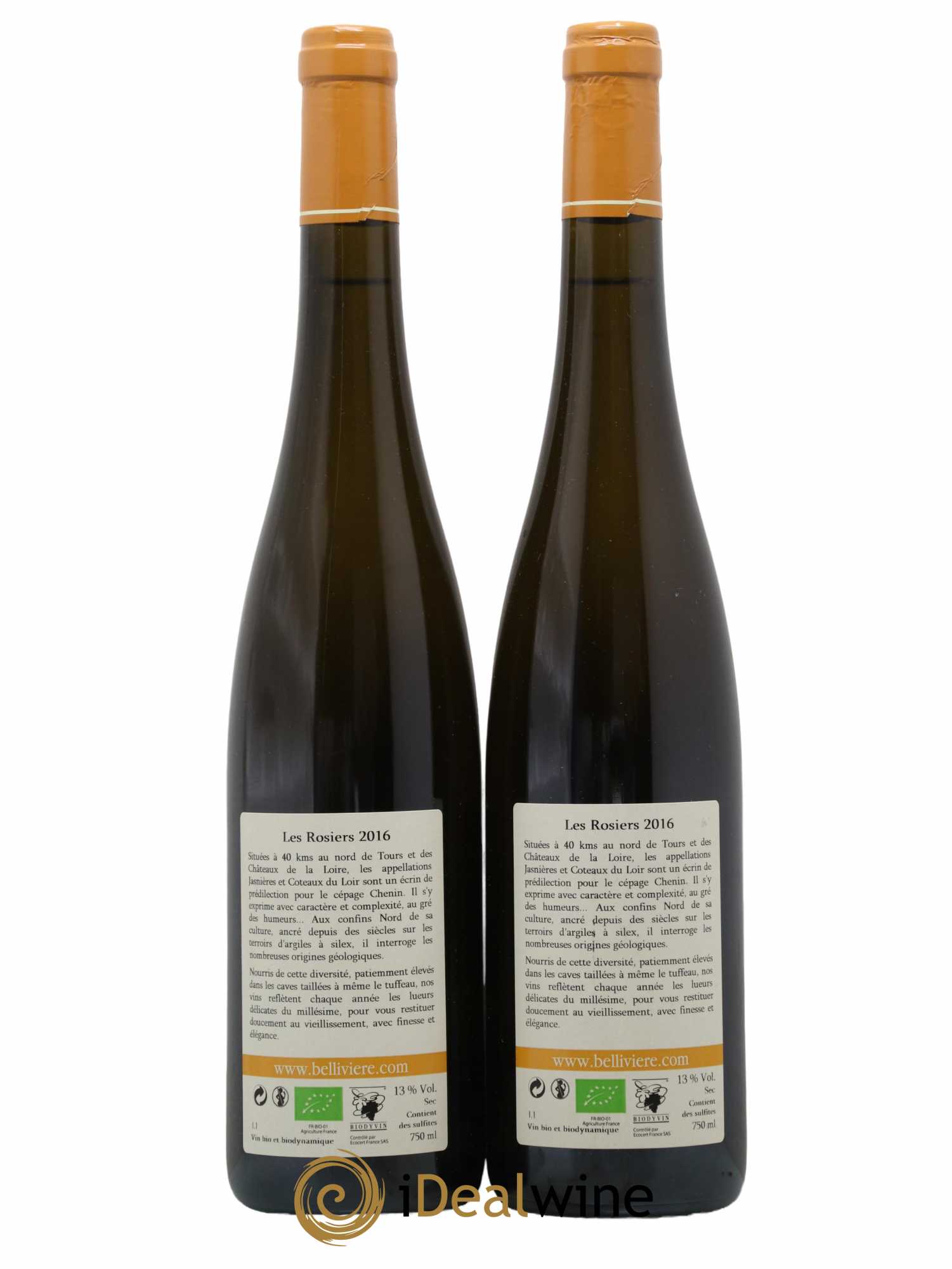 Jasnières Les Rosiers Domaine de Bellivière 2016 - Lot de 2 bouteilles - 1