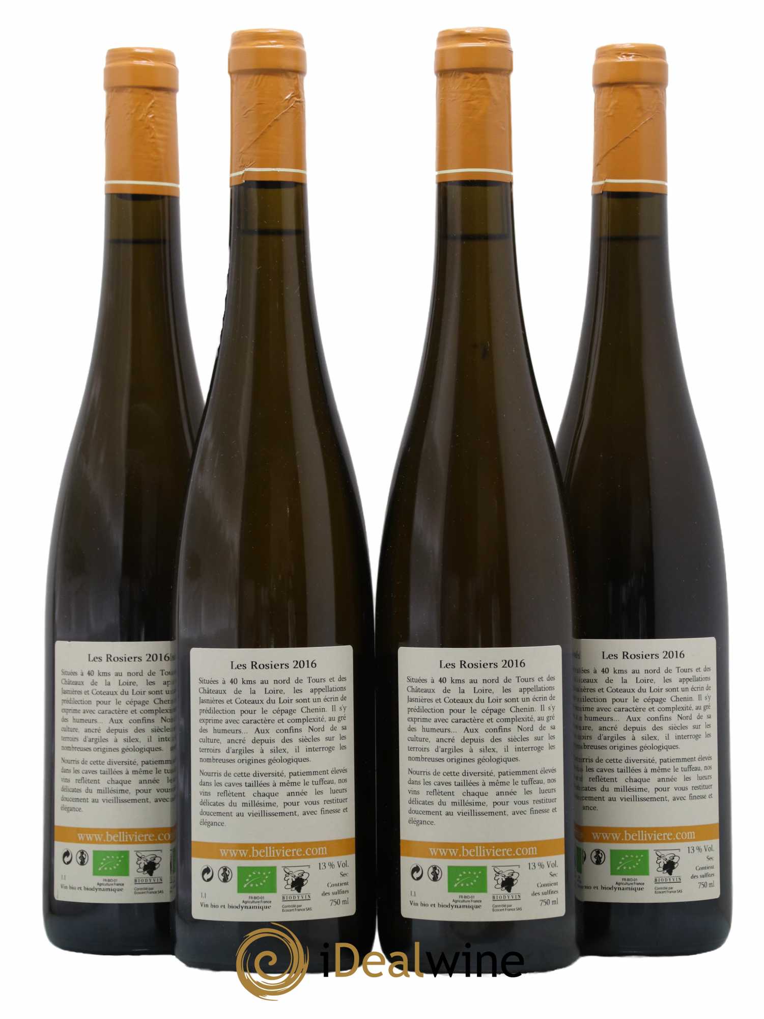 Jasnières Les Rosiers Domaine de Bellivière 2016 - Lot de 4 bouteilles - 1