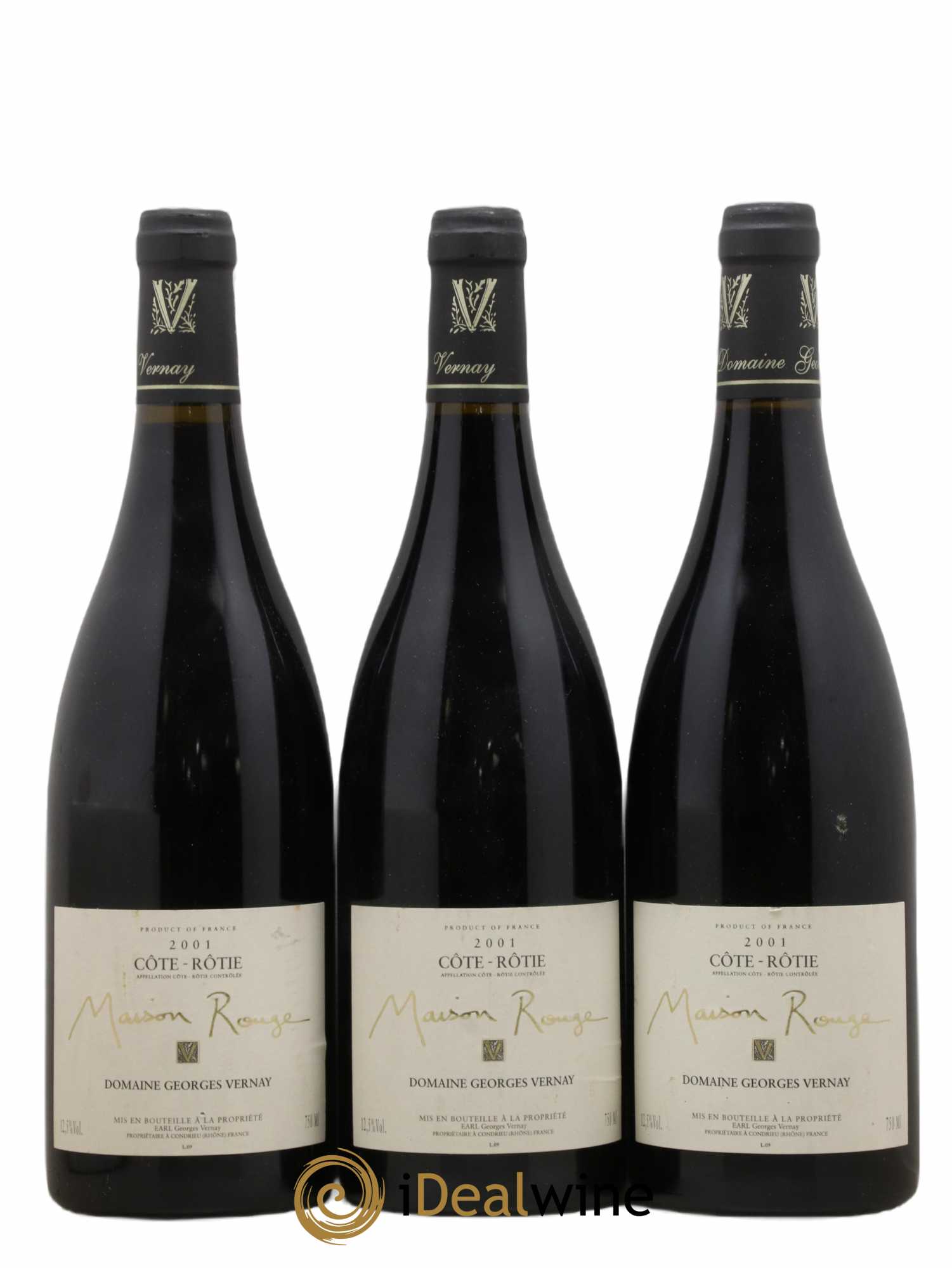 Côte-Rôtie Maison Rouge Georges Vernay 2001 - Lot de 3 bouteilles - 0