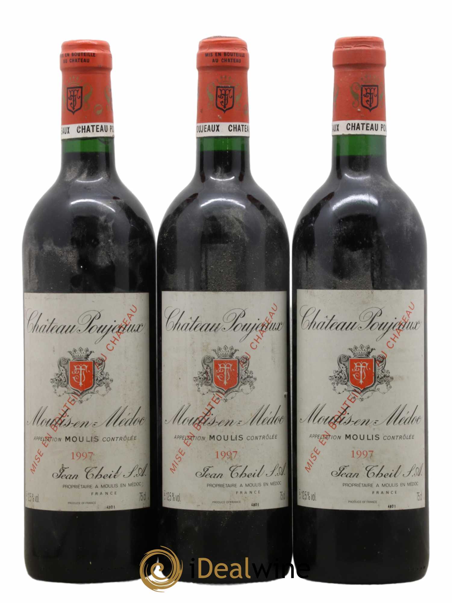 Château Poujeaux 1997 - Lot de 3 bouteilles - 0