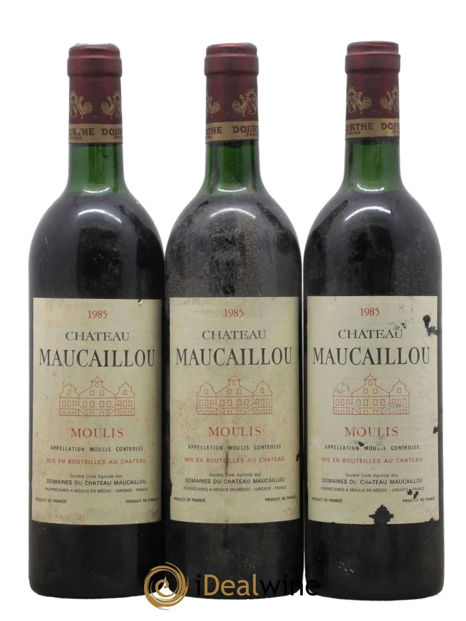 Château Maucaillou 1985 - Lot de 3 bouteilles - 0