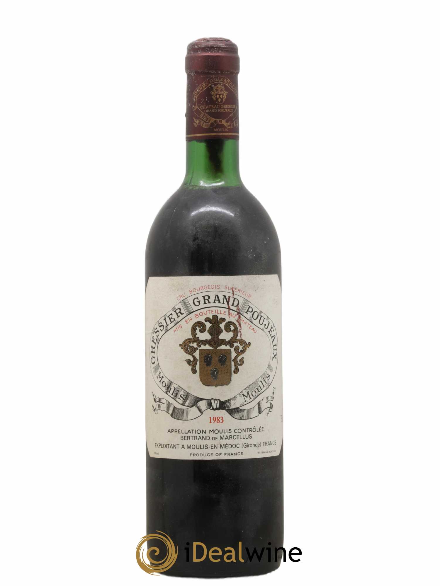 Château Gressier Grand Poujeaux Cru Bourgeois 1983 - Lot de 1 bouteille - 0