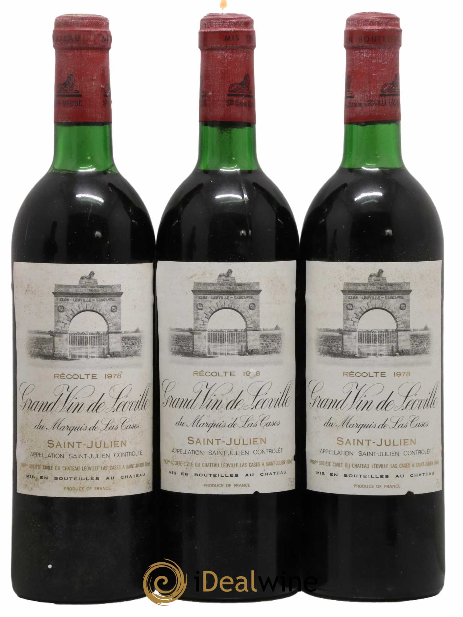 Château Léoville Las Cases 2ème Grand Cru Classé 1978 - Lot de 3 bouteilles - 0