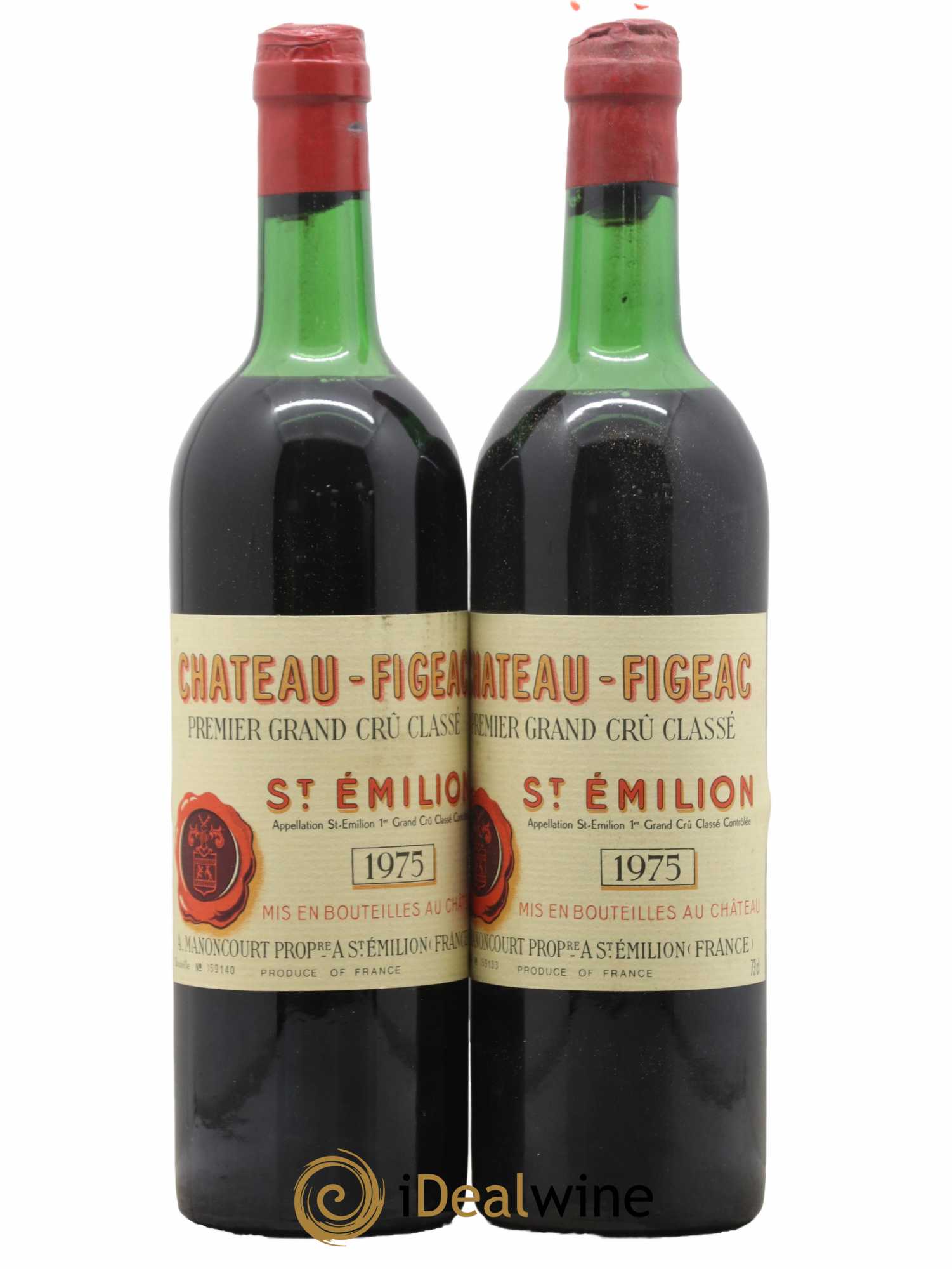 Château Figeac 1er Grand Cru Classé A 1975 - Lot de 2 bouteilles - 0