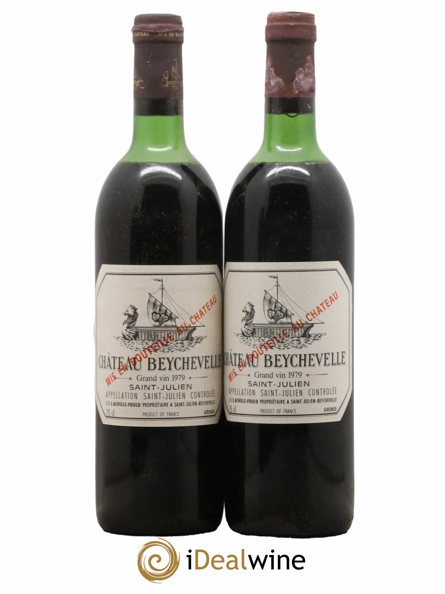 Château Beychevelle 4ème Grand Cru Classé 1979 - Lot de 2 bouteilles - 0