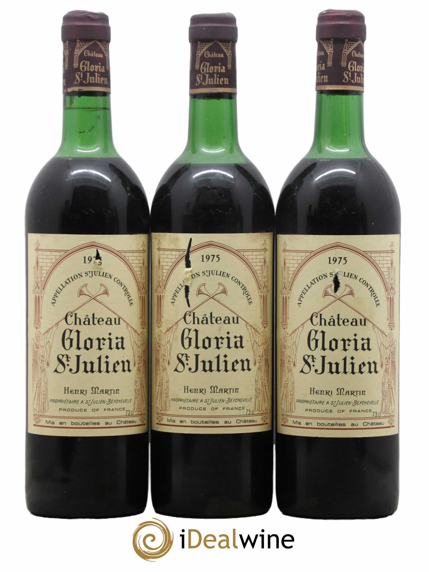 Château Gloria 1975 - Lot de 3 bouteilles - 0
