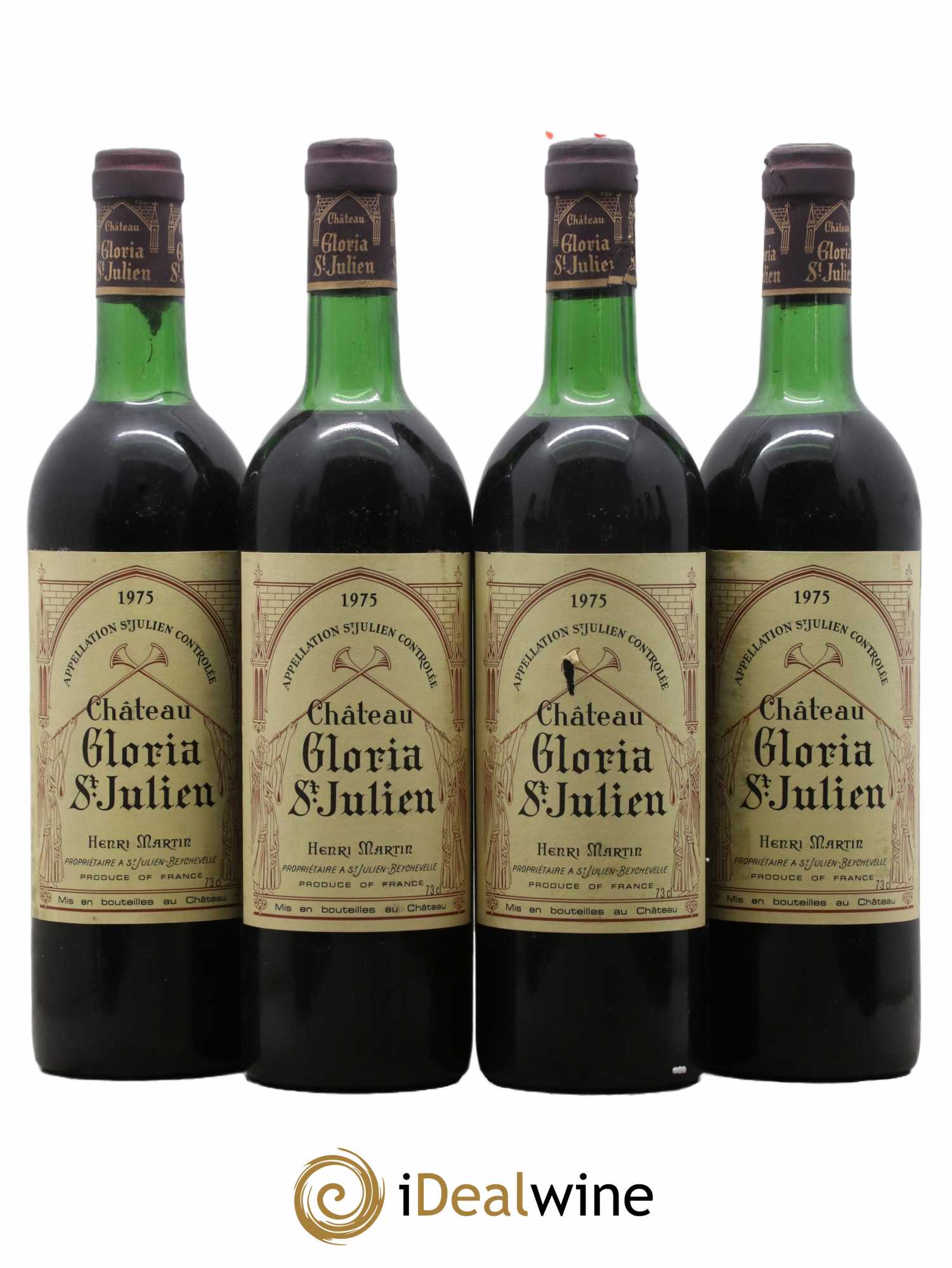 Château Gloria 1975 - Lot de 4 bouteilles - 0