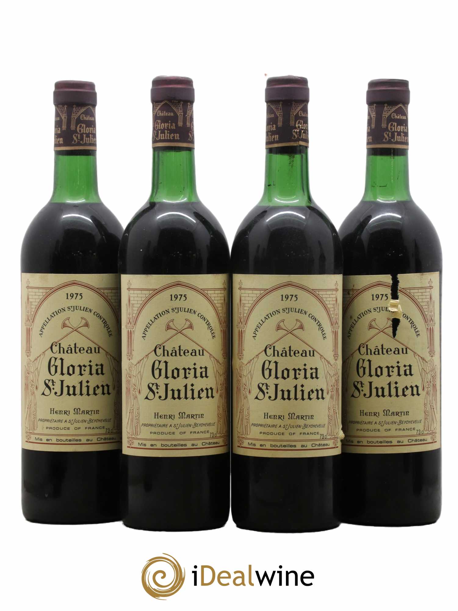 Château Gloria 1975 - Lot de 4 bouteilles - 0