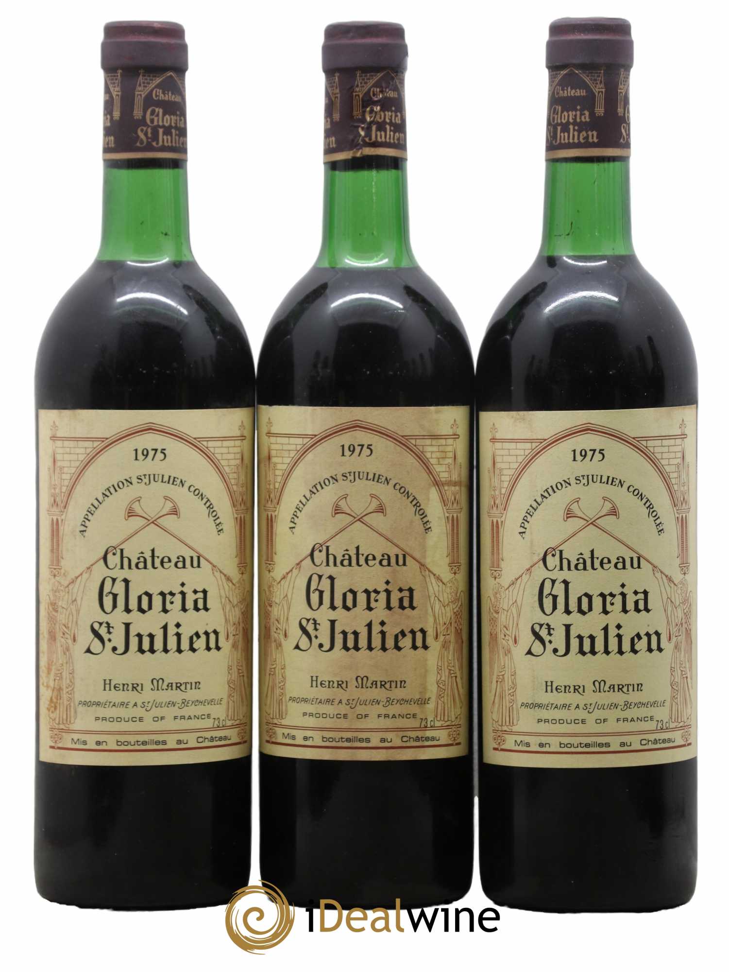 Château Gloria 1975 - Lot de 3 bouteilles - 0