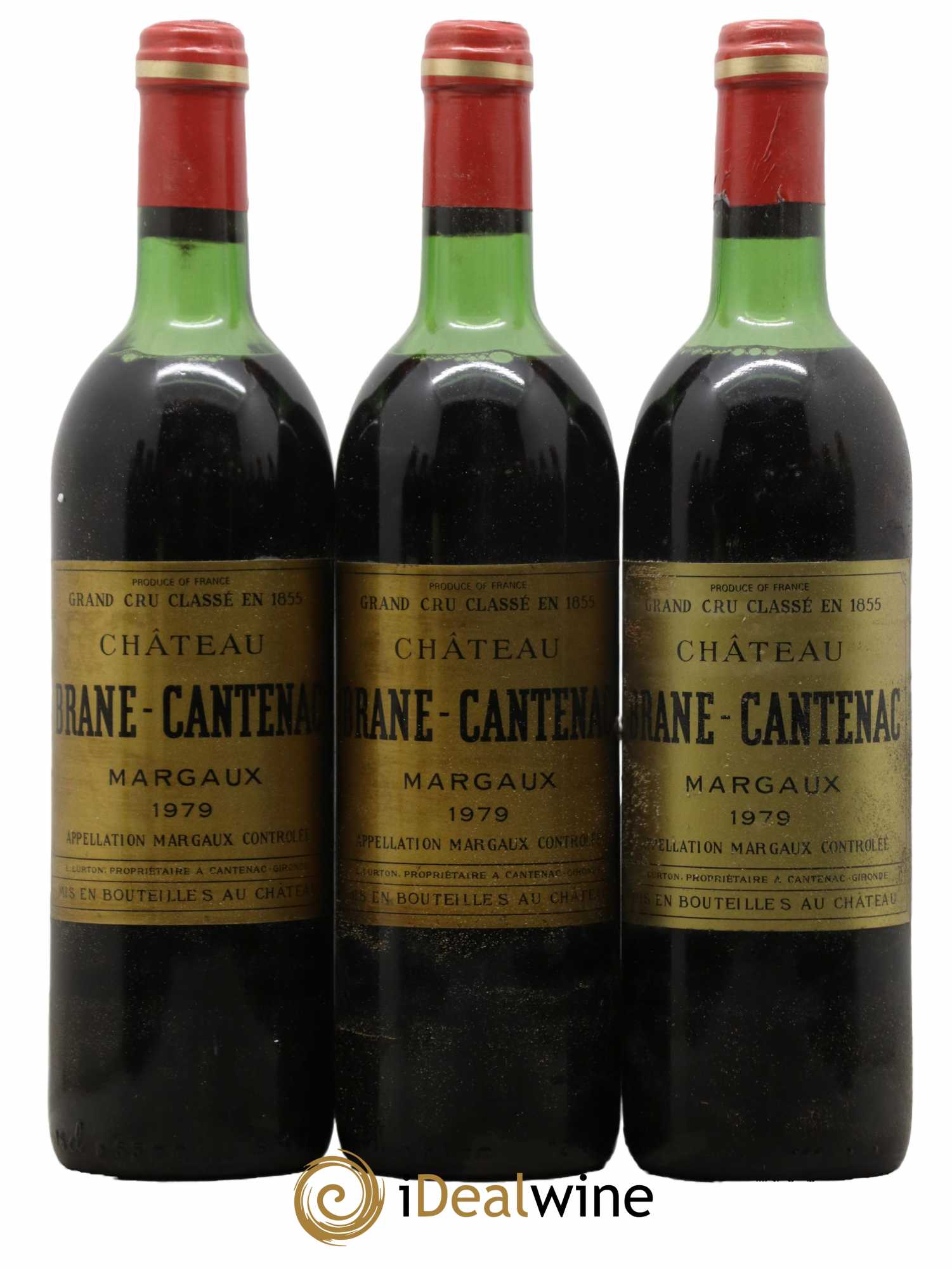 Château Brane Cantenac 2ème Grand Cru Classé 1979 - Lot de 3 bouteilles - 0