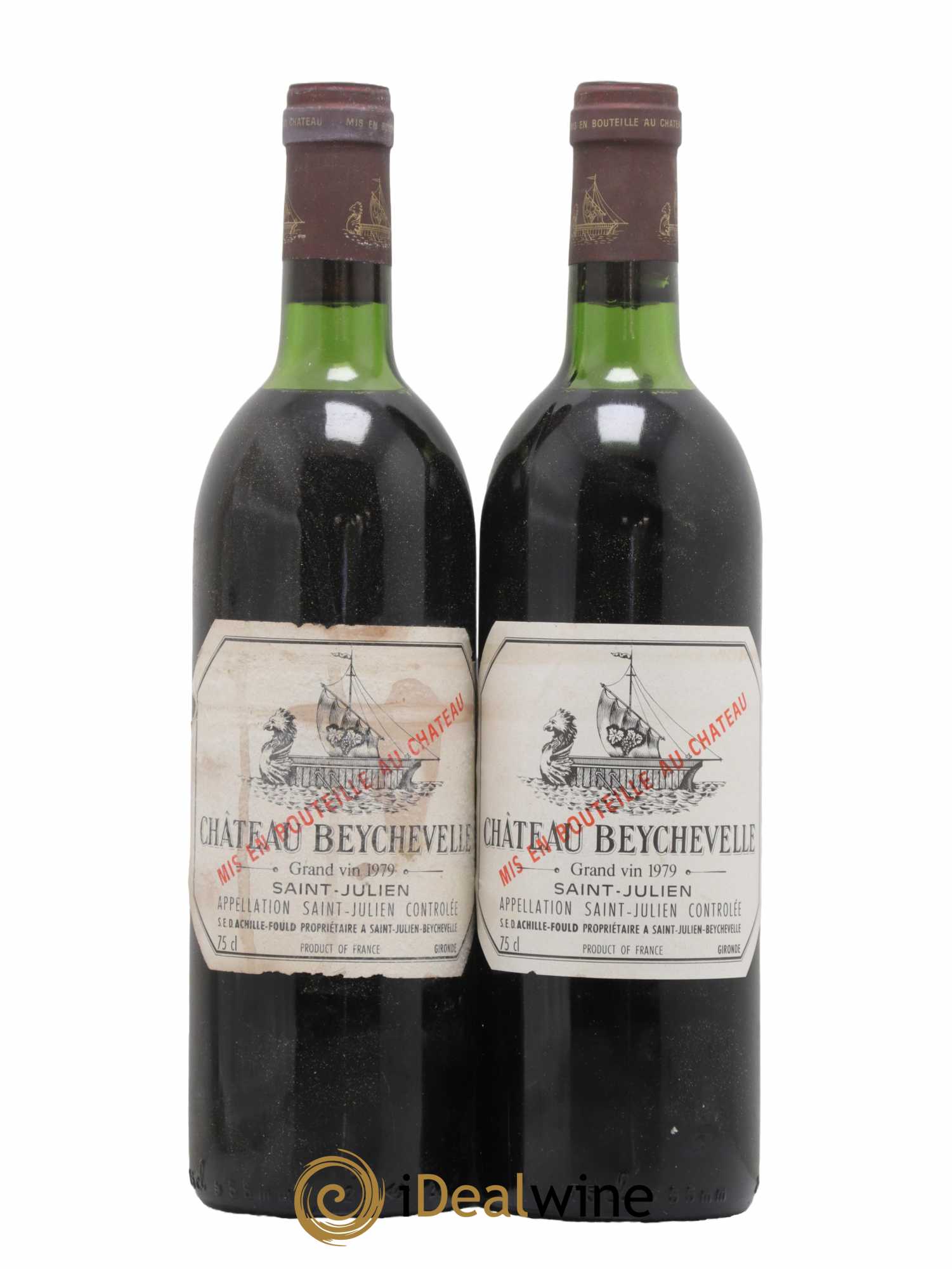 Château Beychevelle 4ème Grand Cru Classé 1979 - Lot de 2 bouteilles - 0