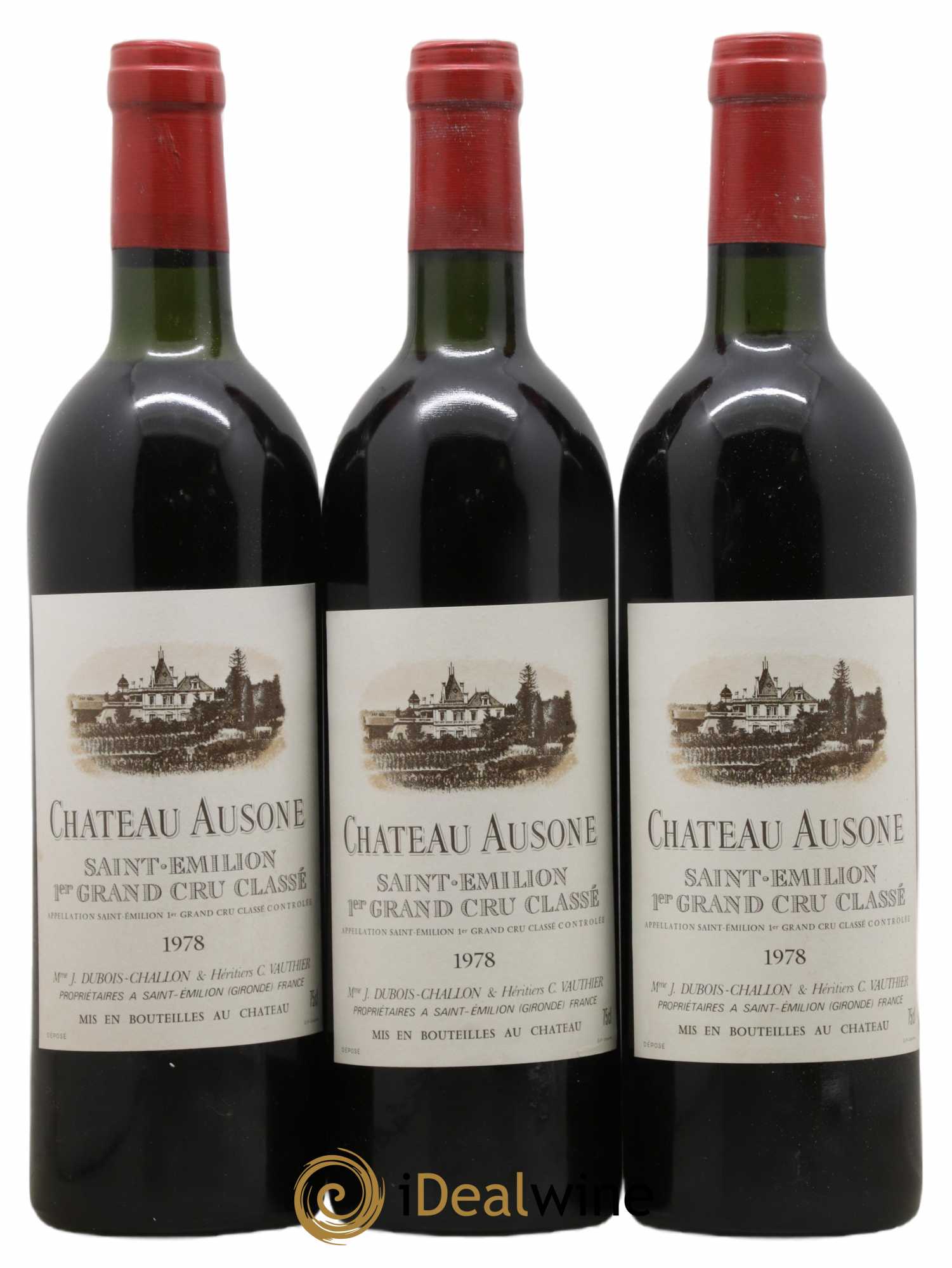 Château Ausone 1er Grand Cru Classé A 1978 - Lot de 3 bouteilles - 0
