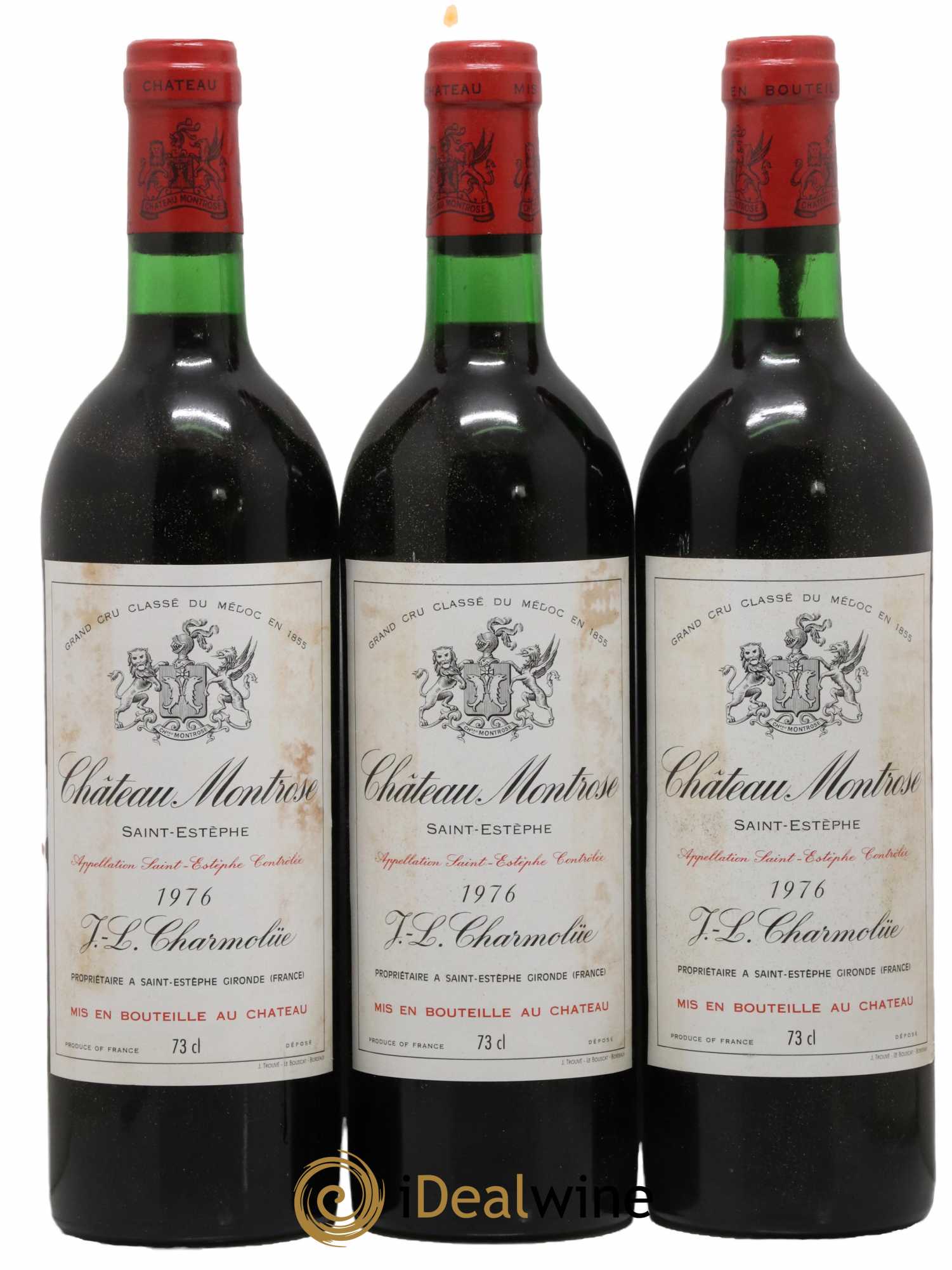 Château Montrose 2ème Grand Cru Classé 1976 - Lot de 3 bouteilles - 0