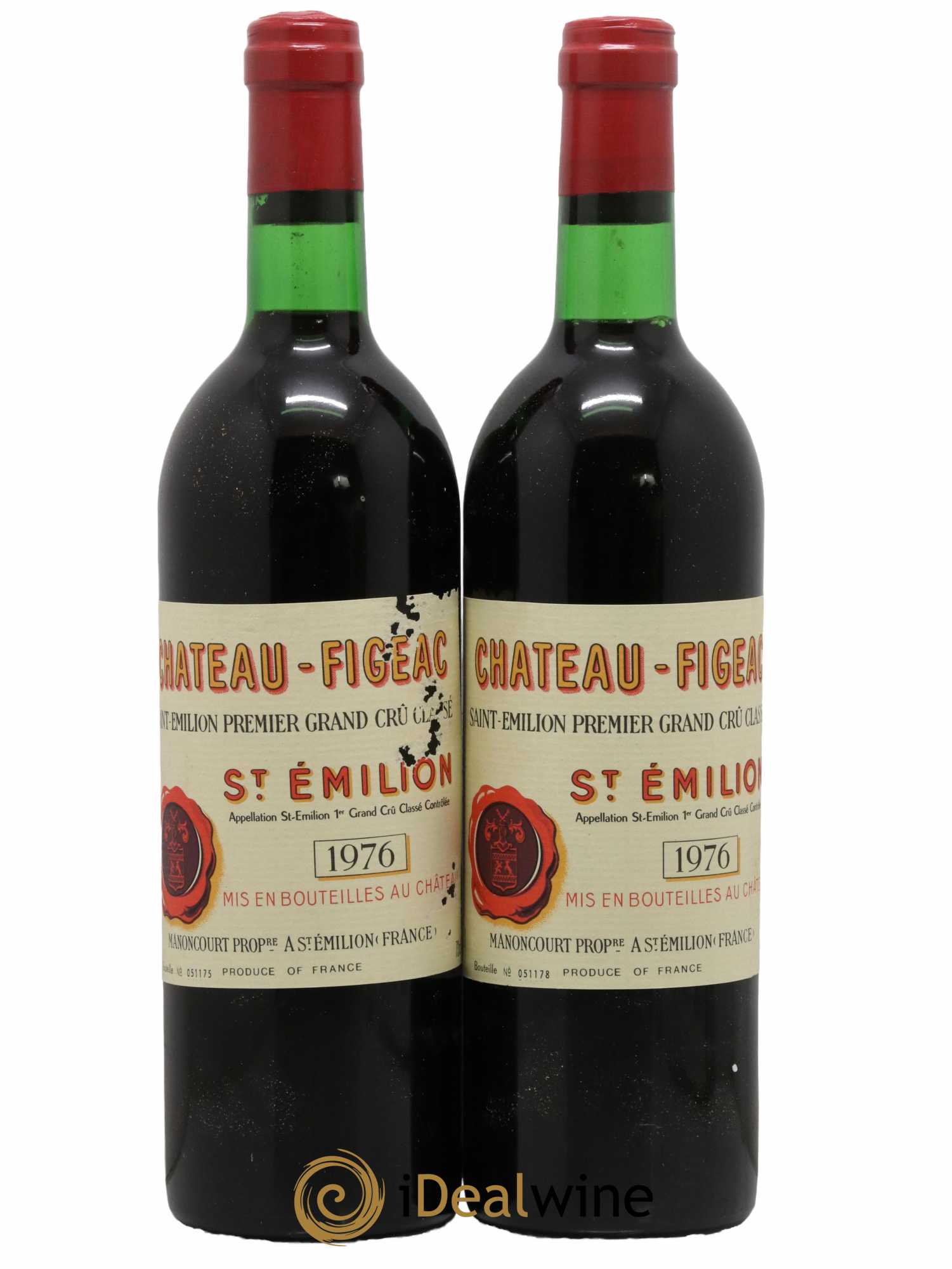 Château Figeac 1er Grand Cru Classé A 1976 - Lot de 2 bouteilles - 0