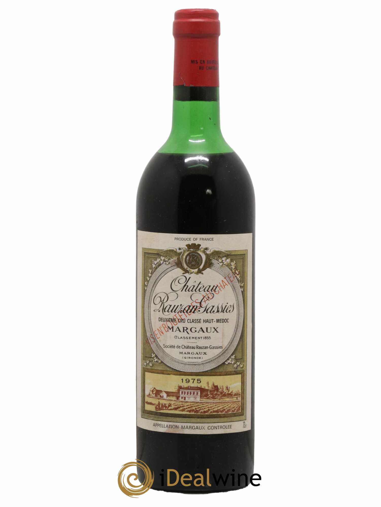 Château Rauzan-Gassies 2ème Grand Cru Classé 1975 - Lot de 1 bouteille - 0